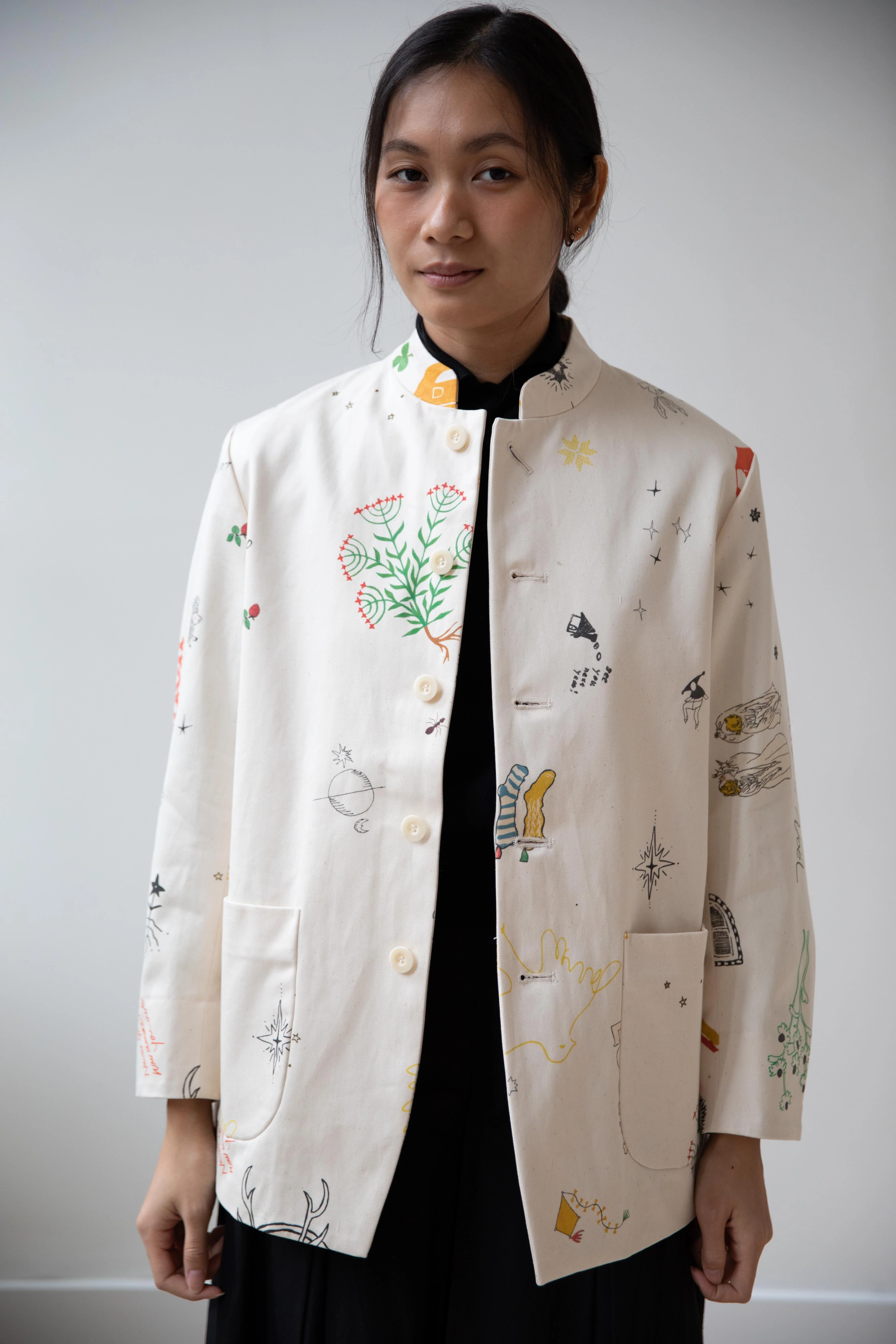 Aseedonclöud | Seiyakou Uniform Jacket in Off White - Image 2