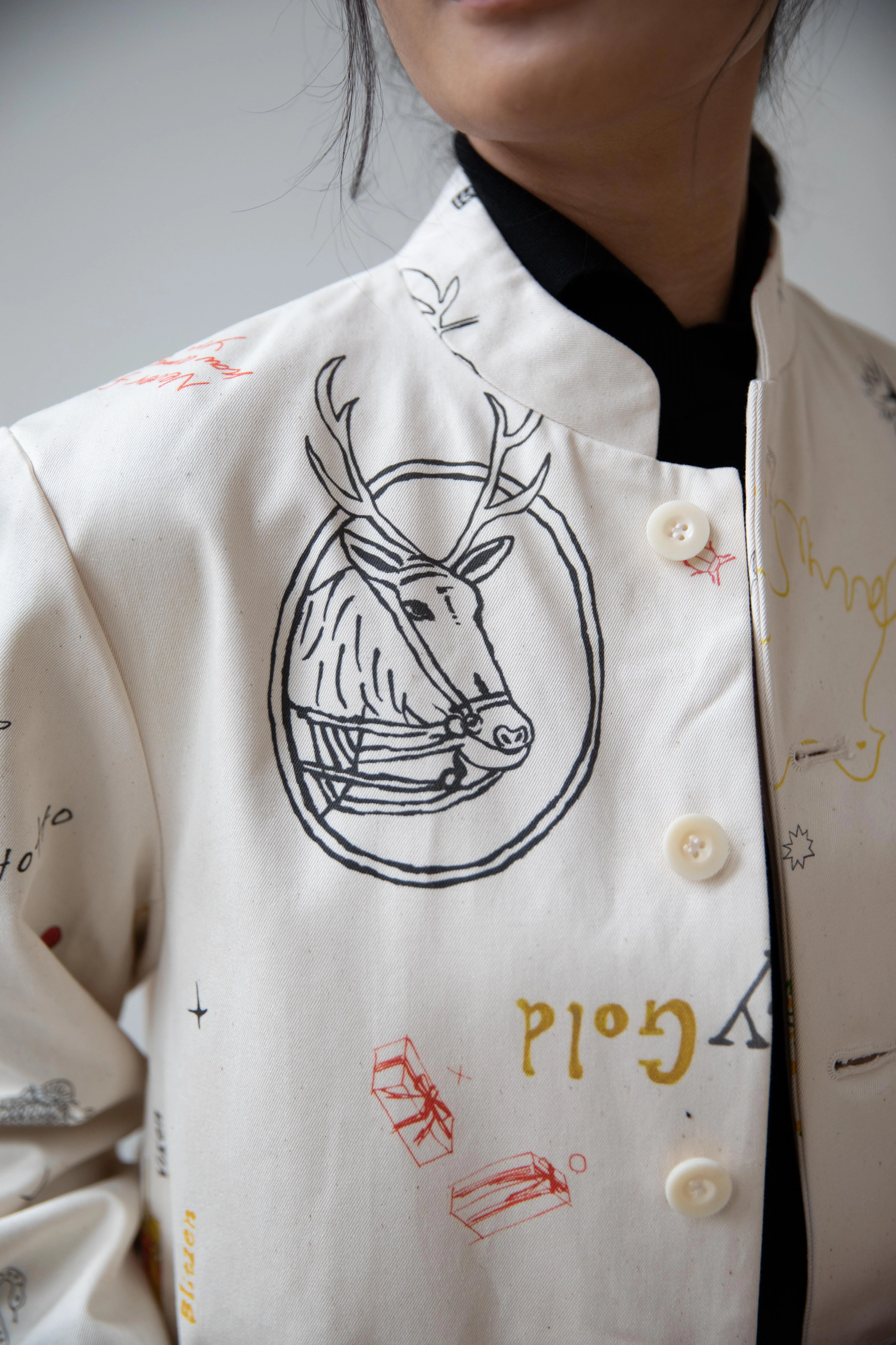 Aseedonclöud | Seiyakou Uniform Jacket in Off White - Image 21