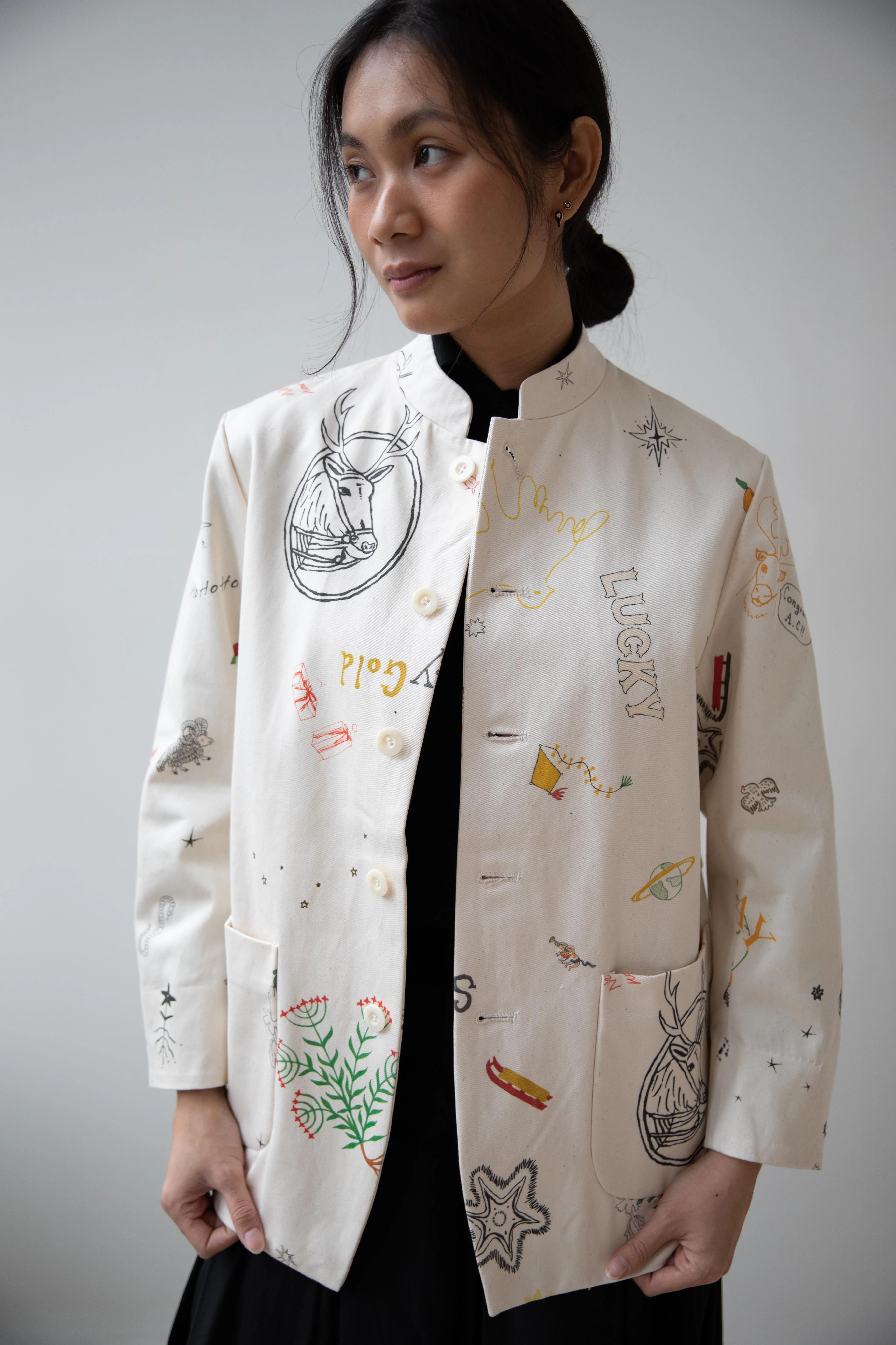 Aseedonclöud | Seiyakou Uniform Jacket in Off White - Image 22