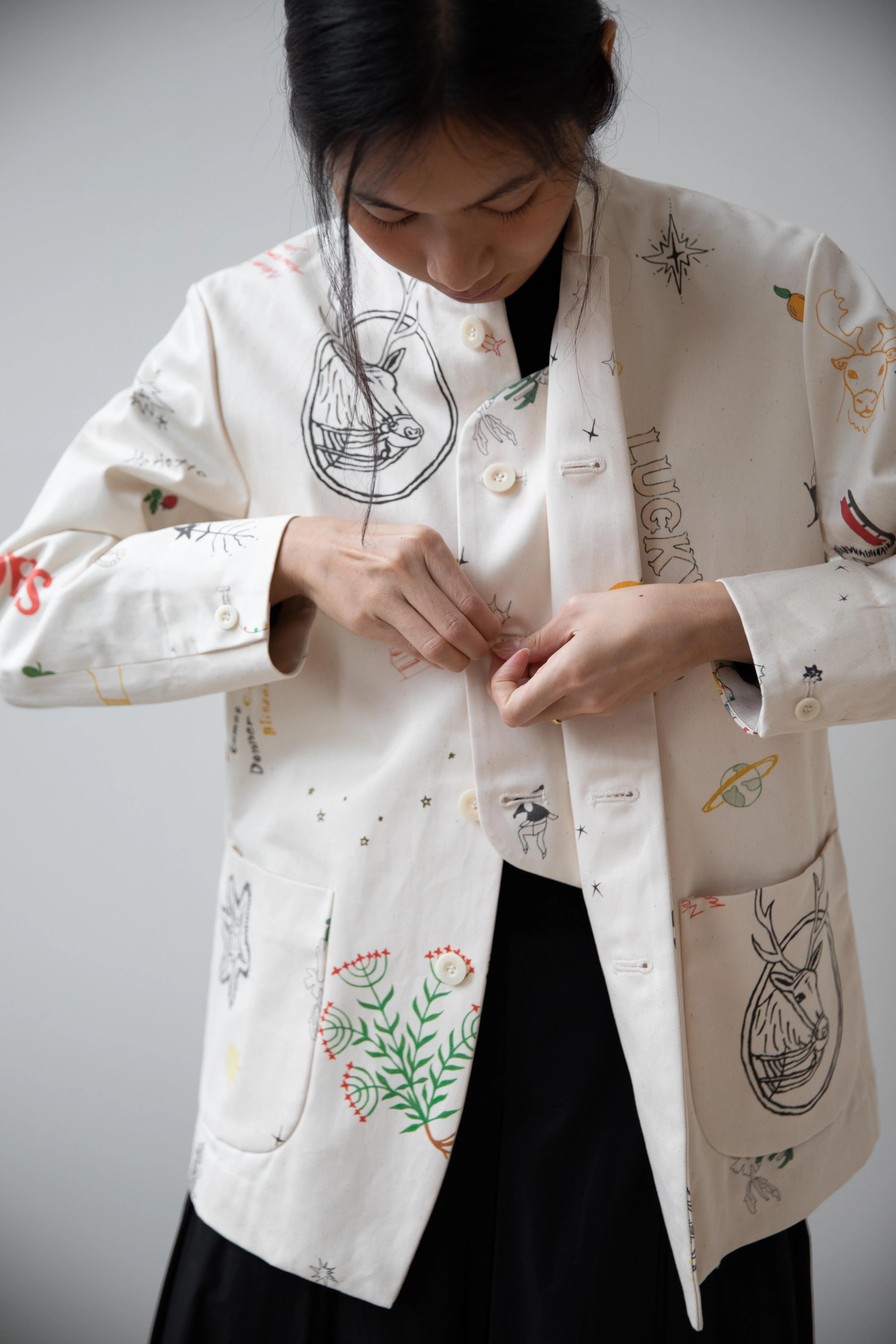 Aseedonclöud | Seiyakou Uniform Jacket in Off White - Image 23