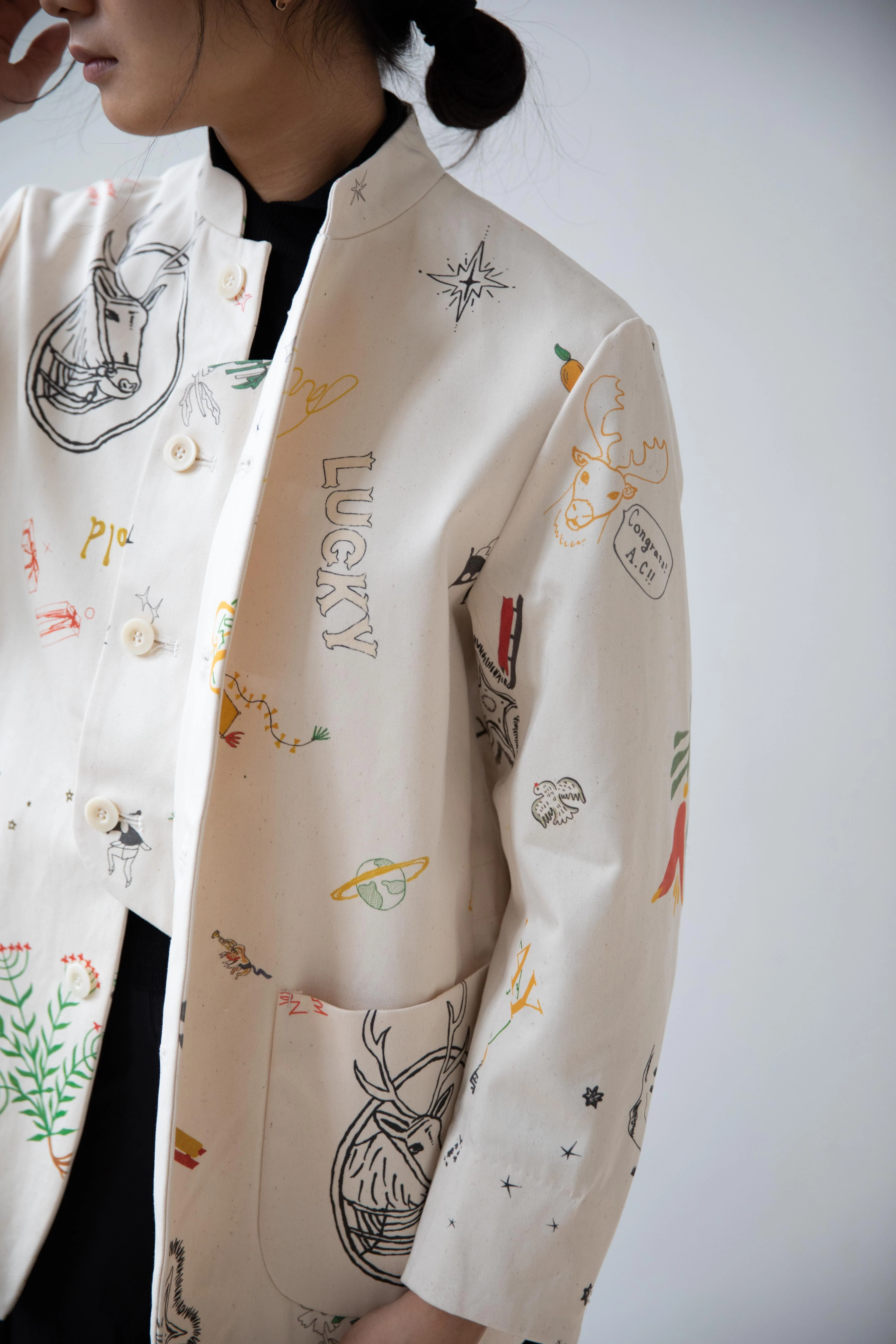 Aseedonclöud | Seiyakou Uniform Jacket in Off White - Image 27