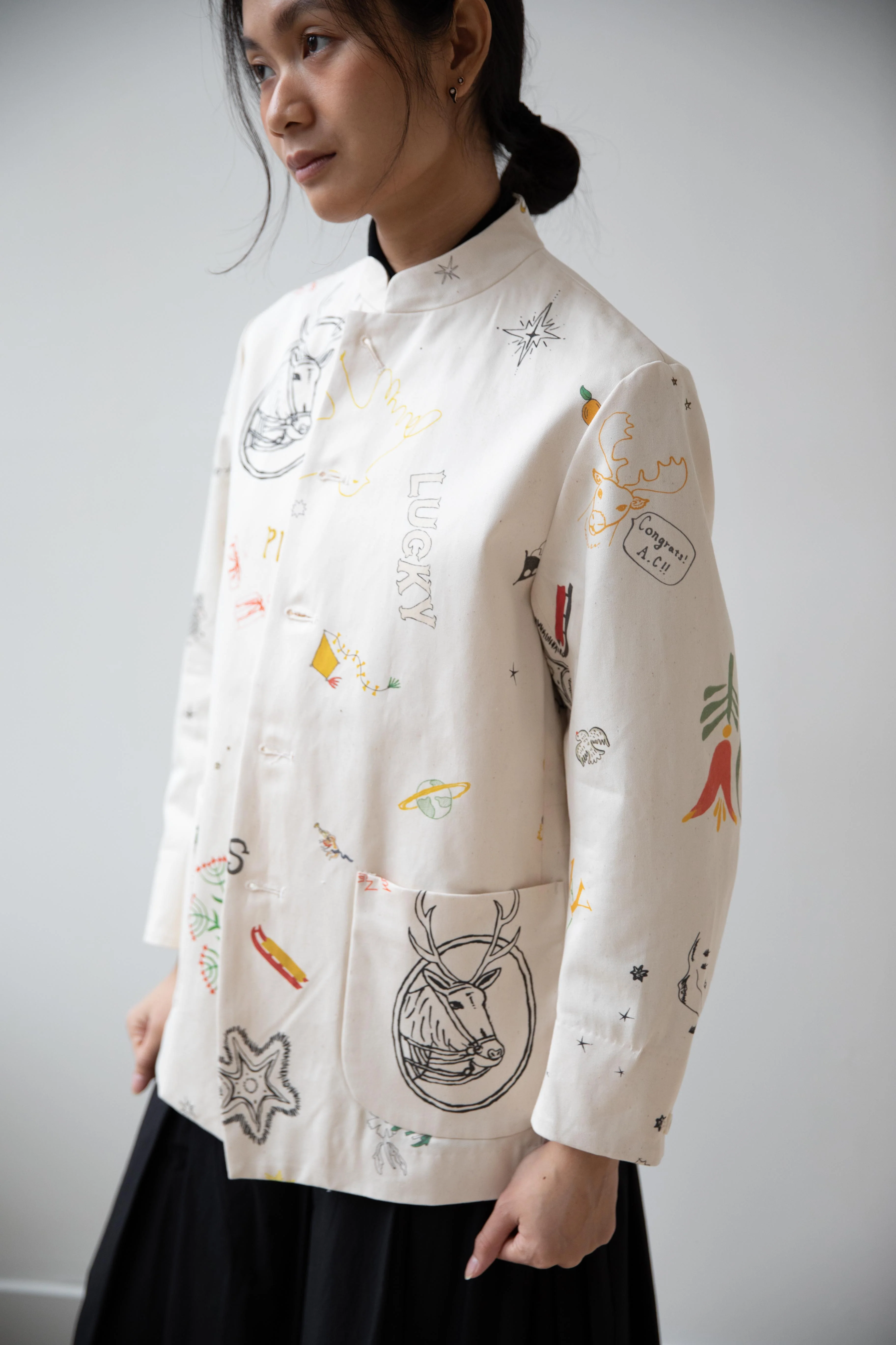 Aseedonclöud | Seiyakou Uniform Jacket in Off White - Image 28