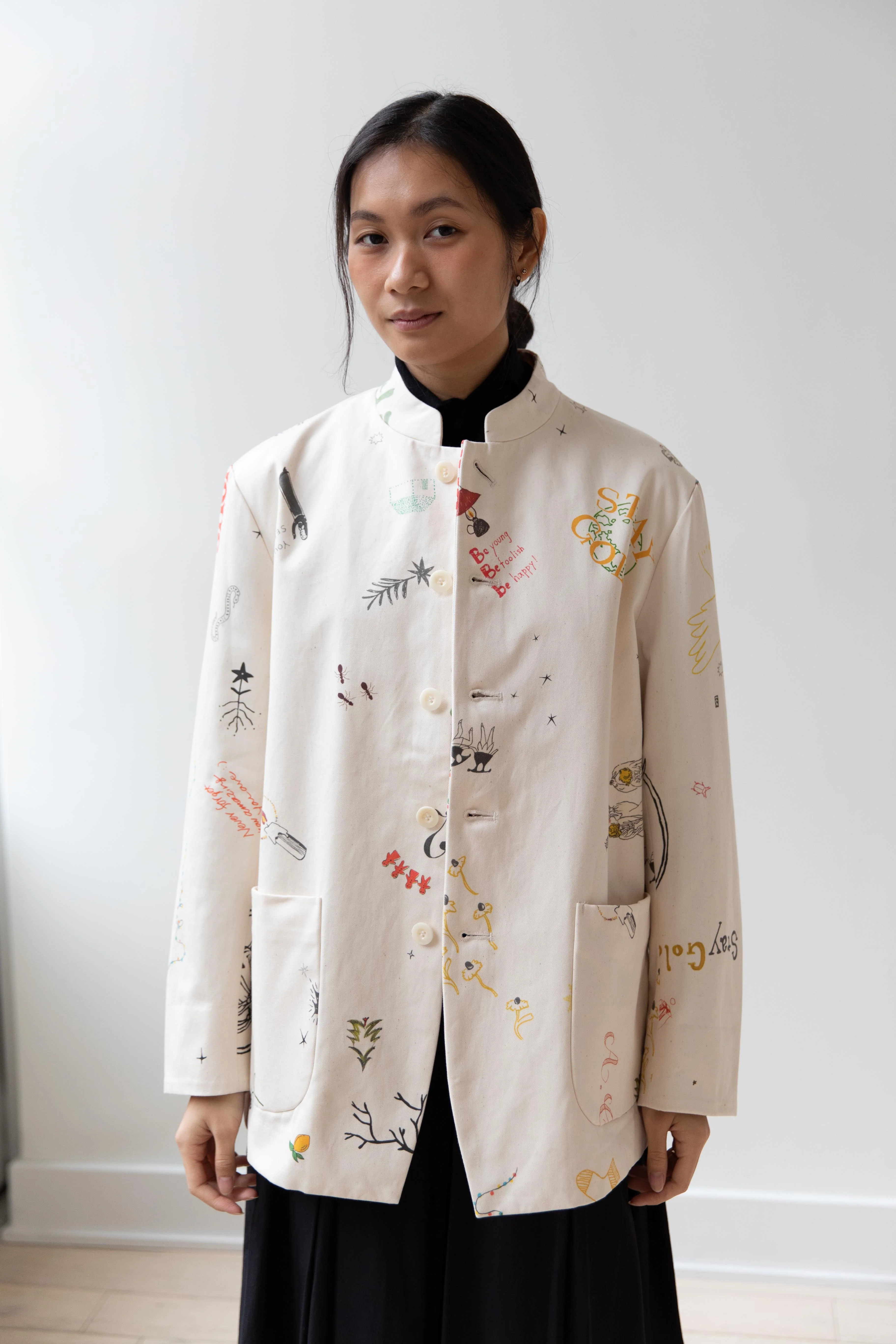 Aseedonclöud | Seiyakou Uniform Jacket in Off White - Image 3
