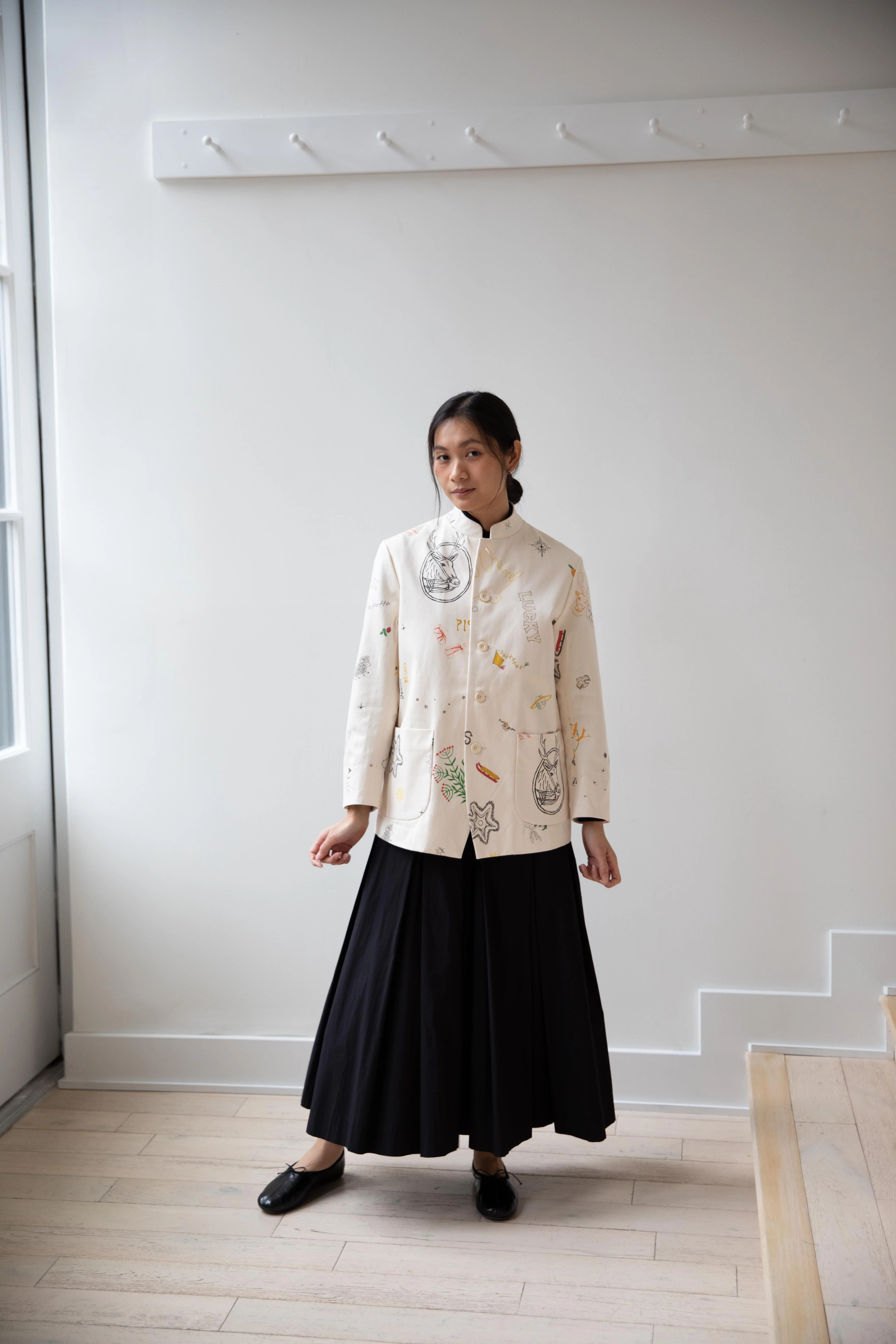 Aseedonclöud | Seiyakou Uniform Jacket in Off White - Image 32