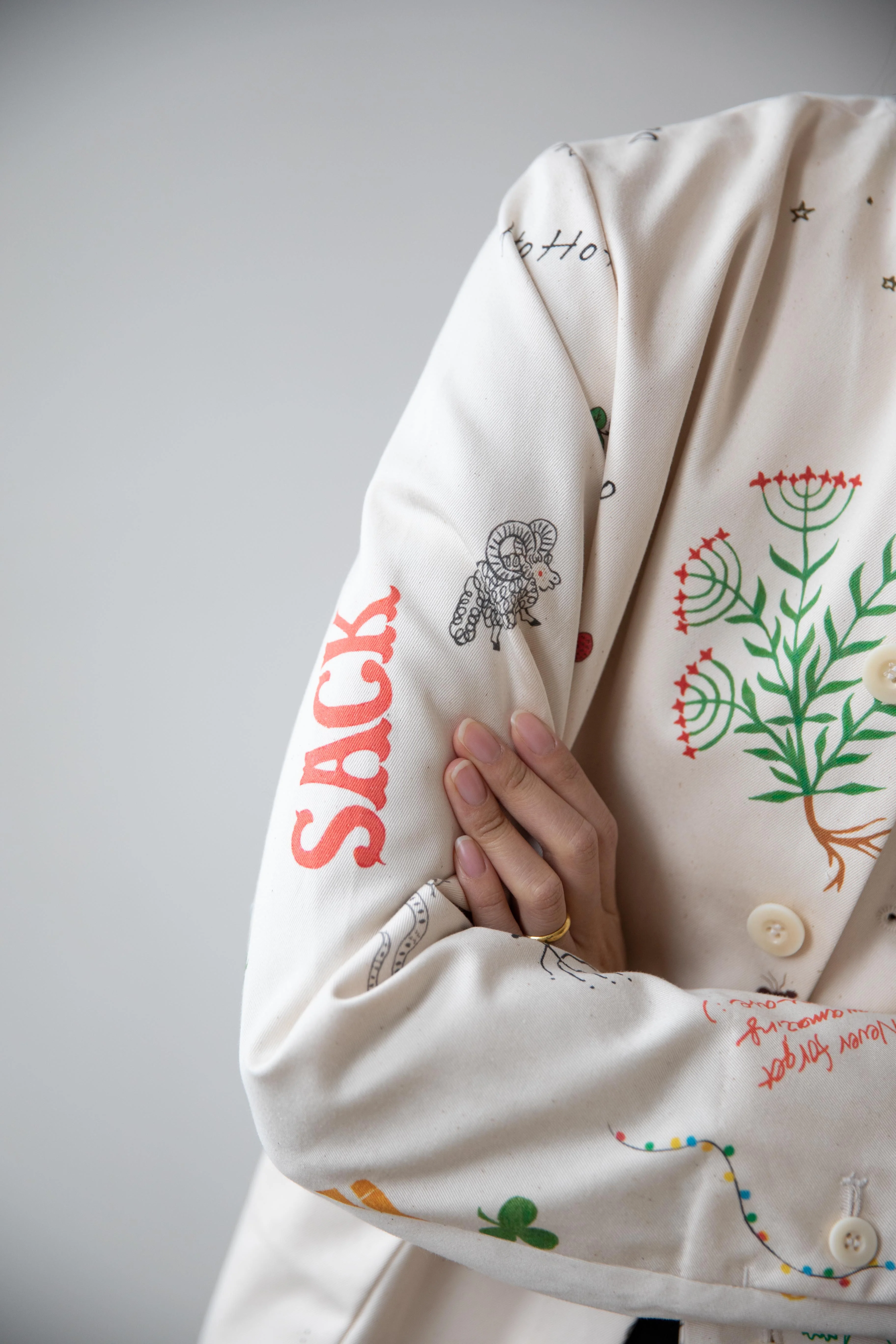 Aseedonclöud | Seiyakou Uniform Jacket in Off White - Image 40