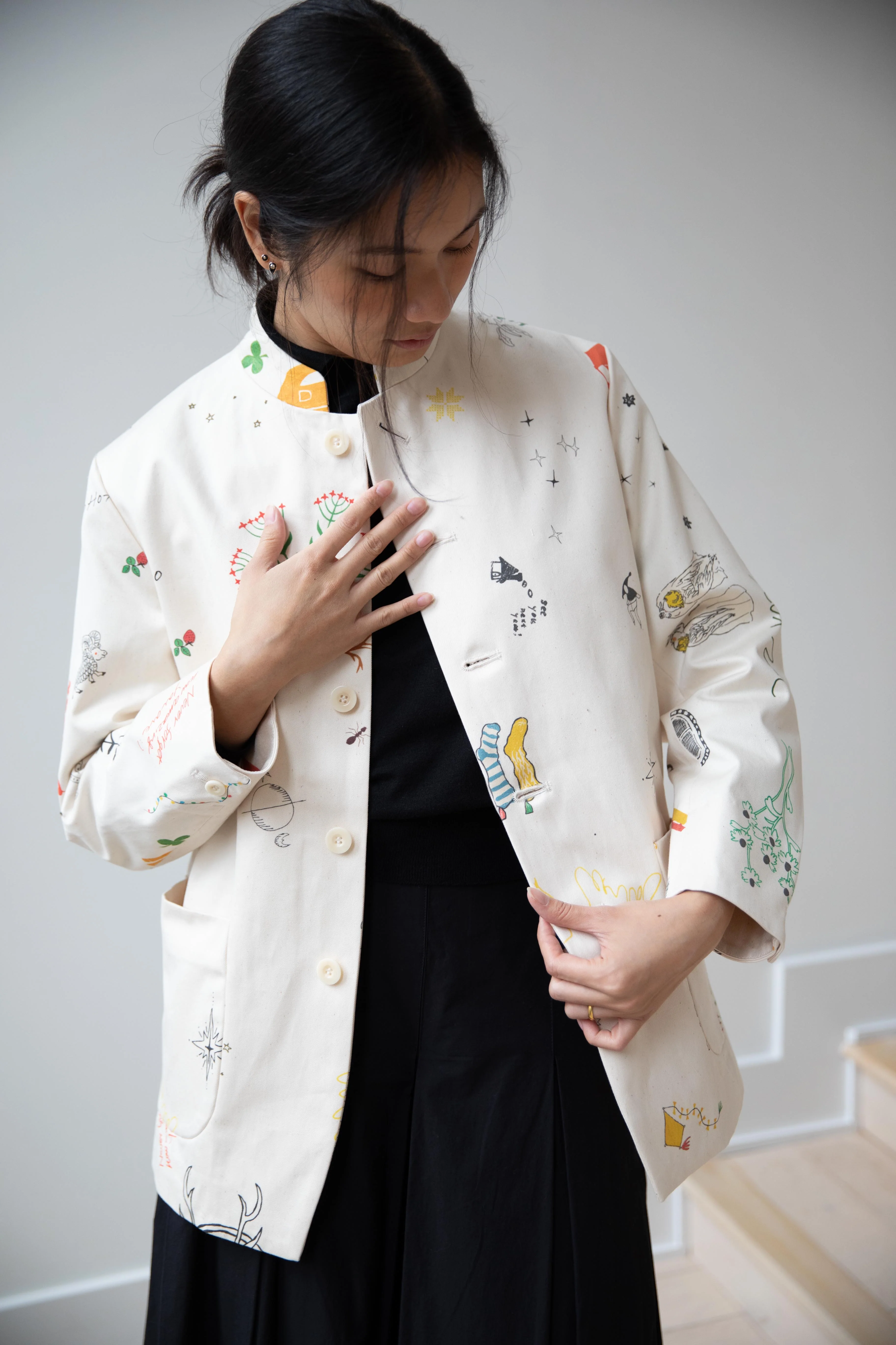 Aseedonclöud | Seiyakou Uniform Jacket in Off White - Image 44