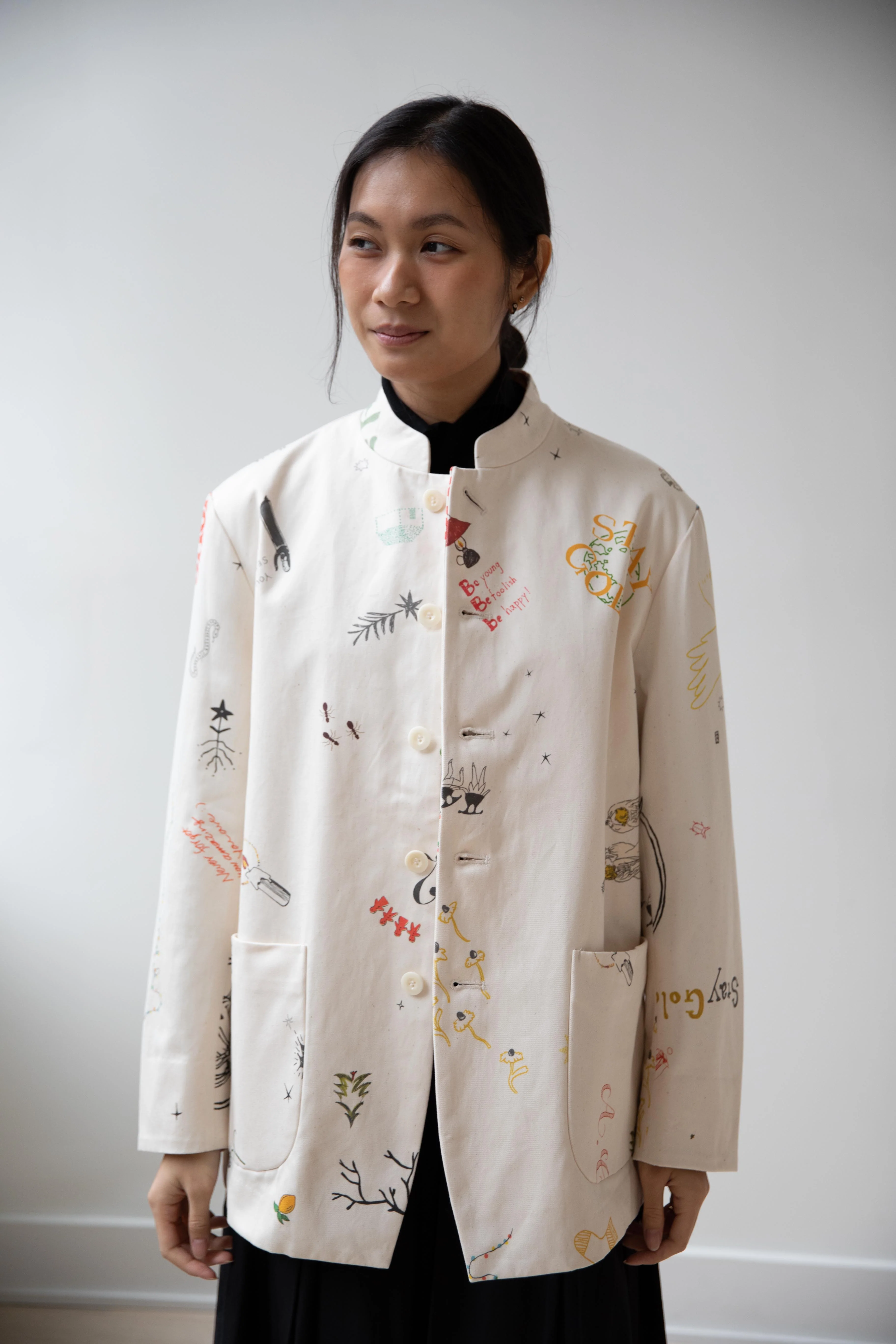 Aseedonclöud | Seiyakou Uniform Jacket in Off White - Image 45