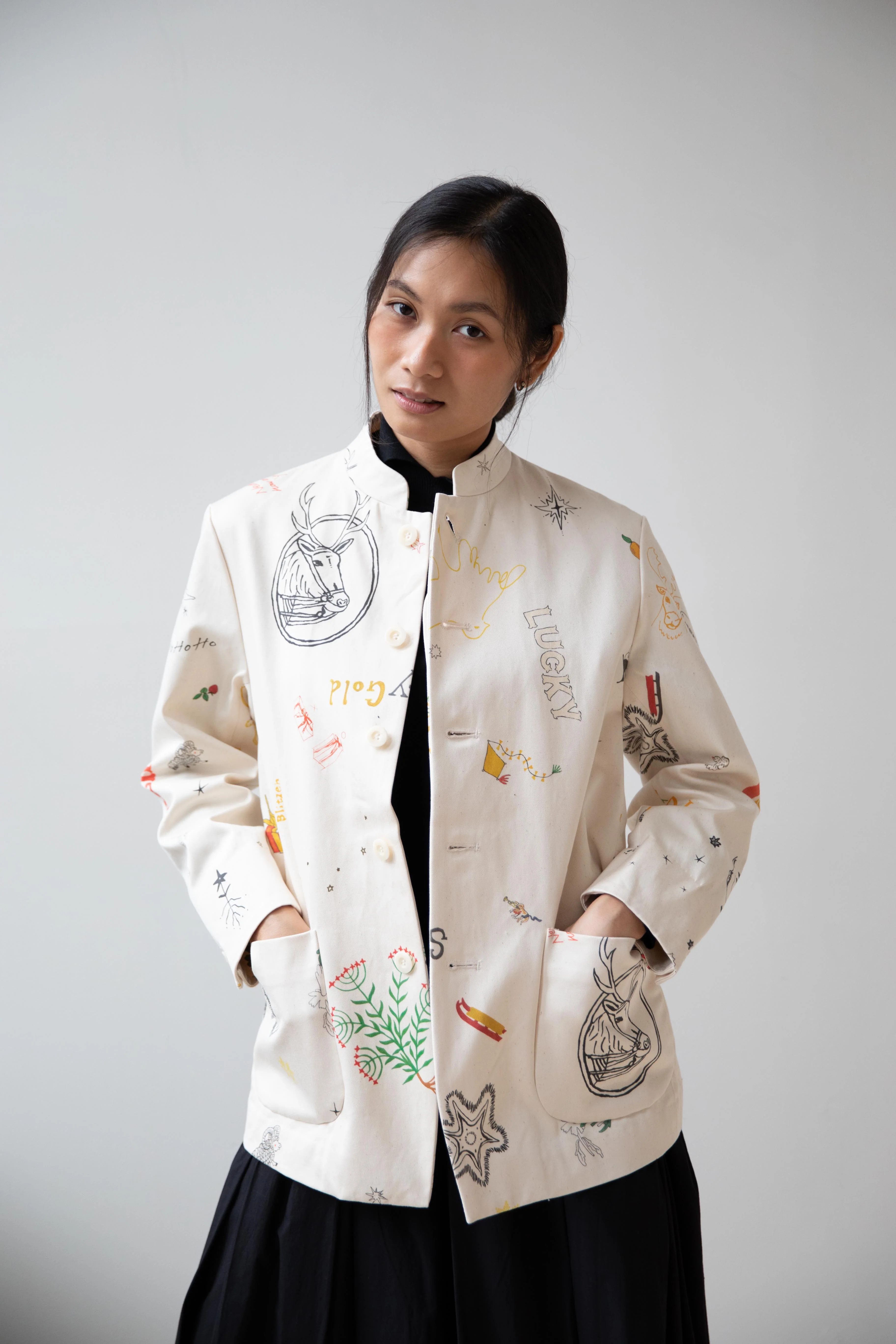 Aseedonclöud | Seiyakou Uniform Jacket in Off White - Image 5