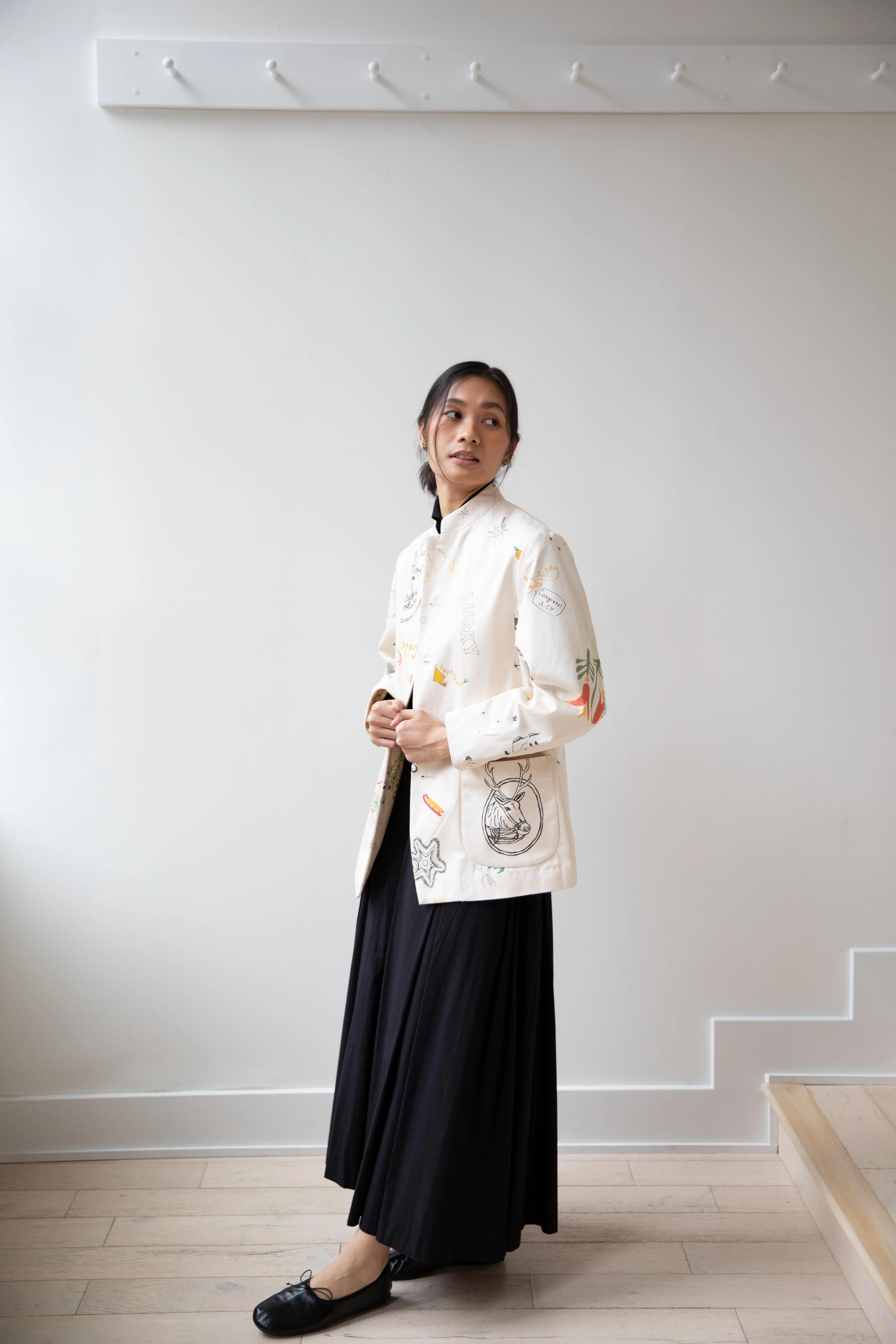 Aseedonclöud | Seiyakou Uniform Jacket in Off White - Image 6