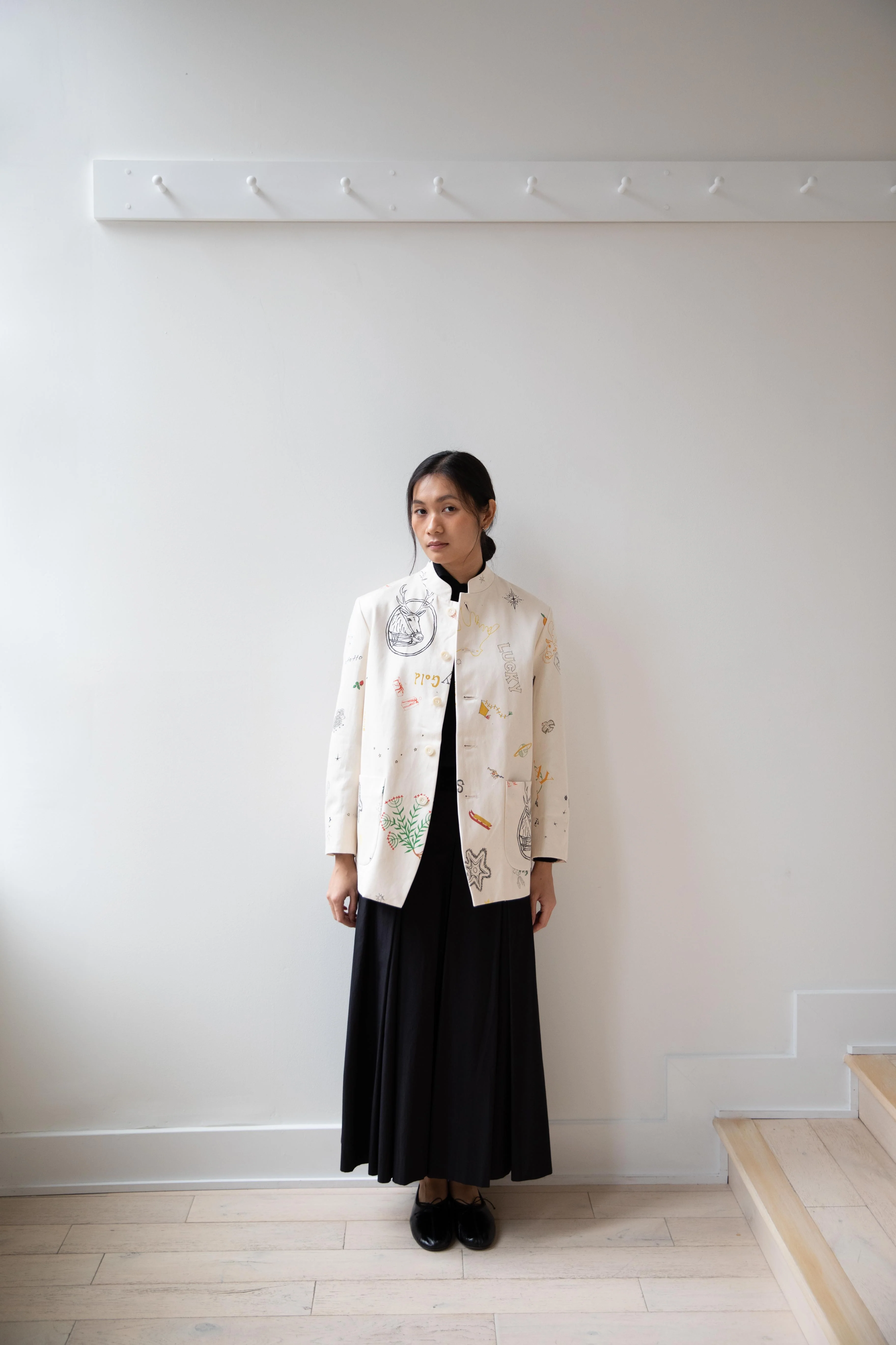 Aseedonclöud | Seiyakou Uniform Jacket in Off White - Image 9