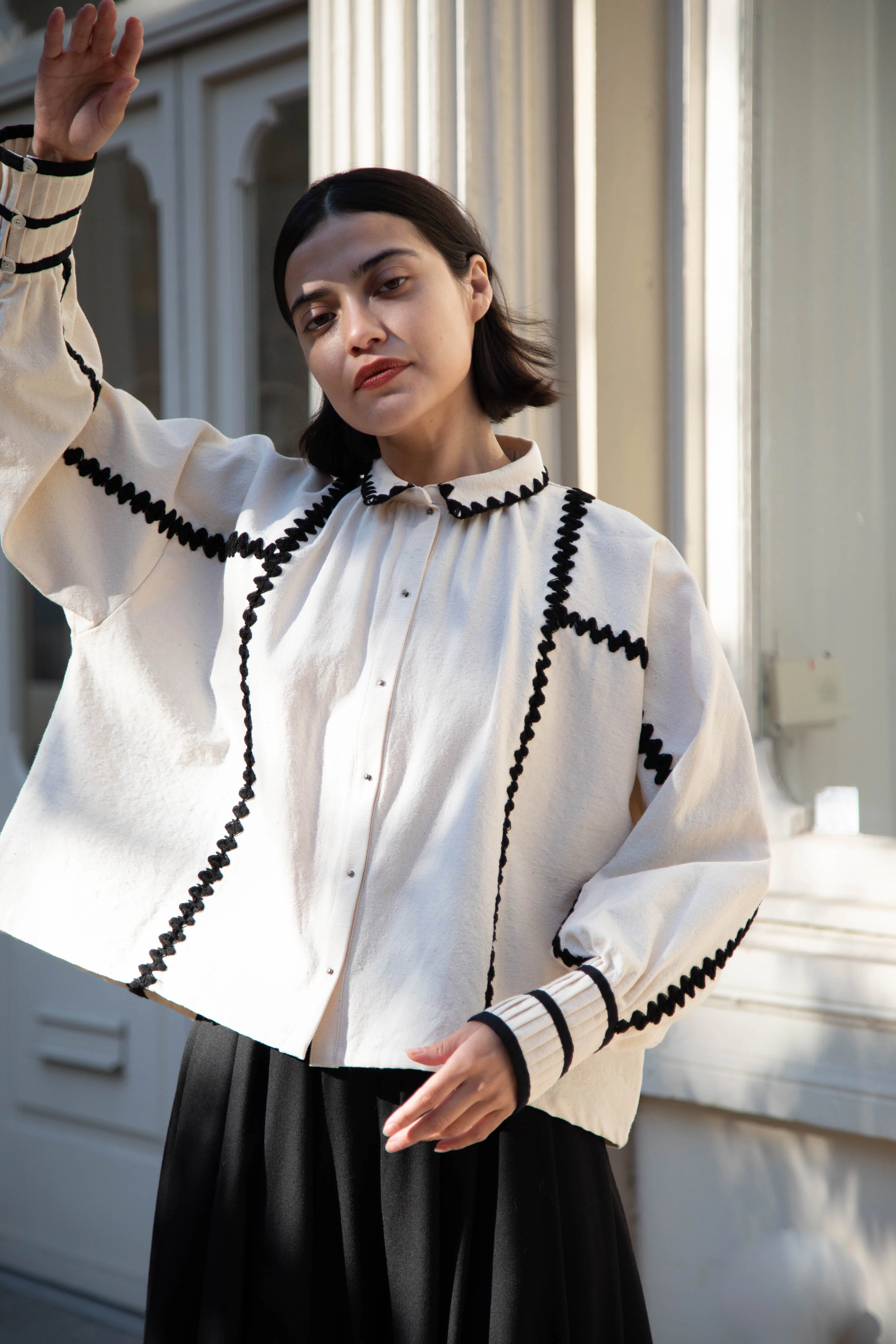 Aseedonclöud | Shepherd Blouse in Off White - Image 51
