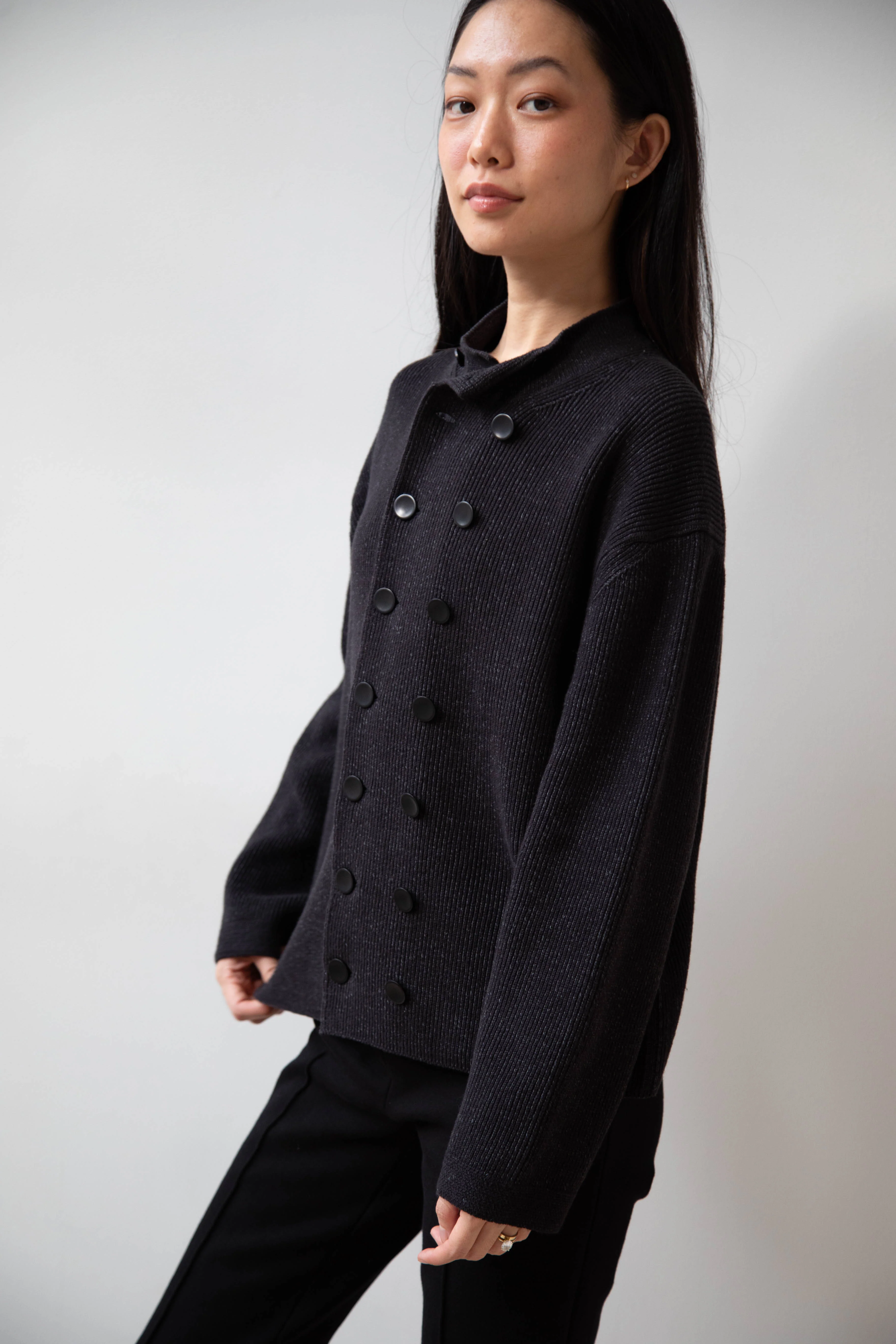 Aseedonclöud | Tea Garden Knit Jacket in Black - Image 7