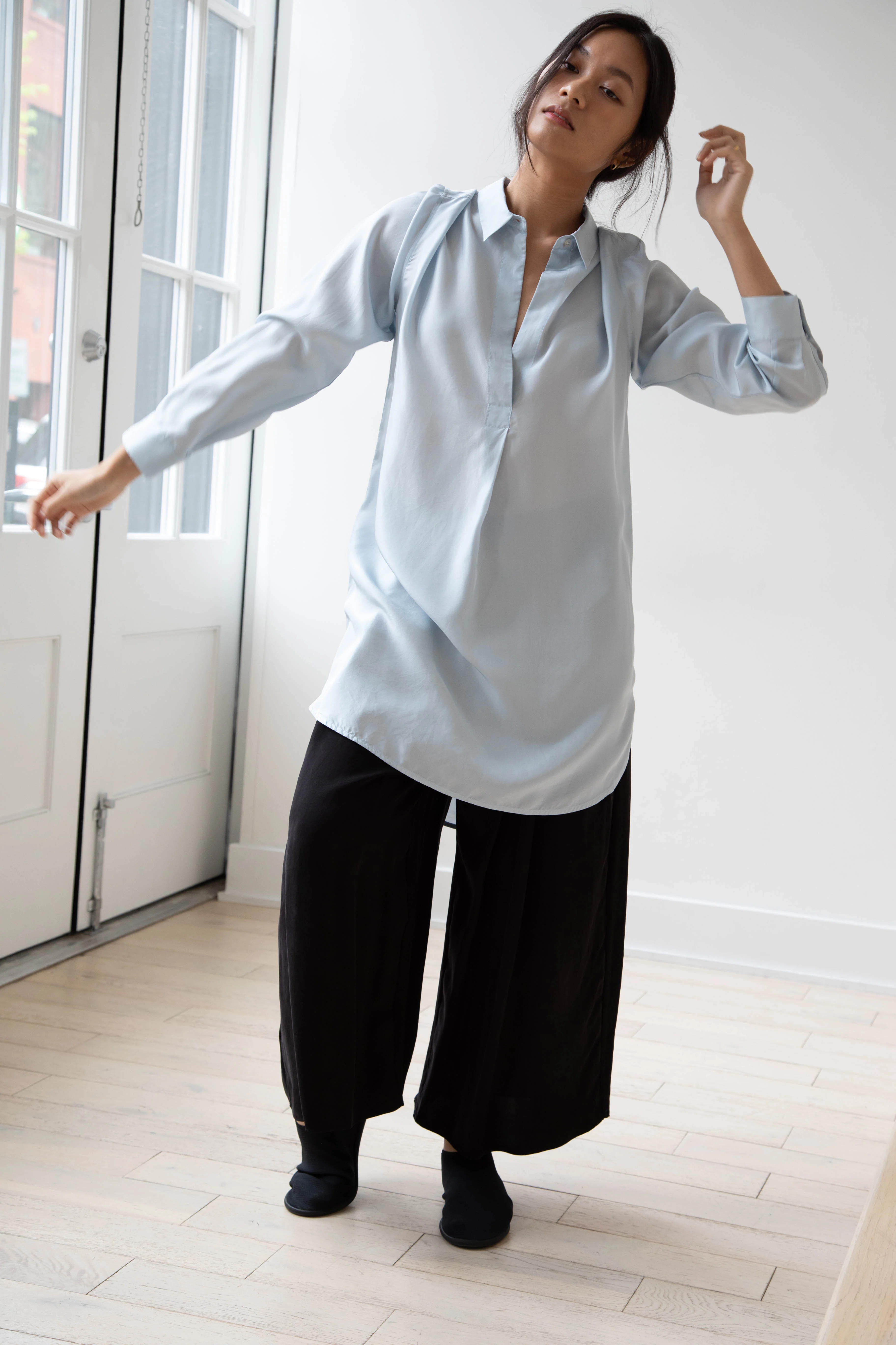 Barena Venezia | Cencia Tunic in Aqua Silk - Image 8