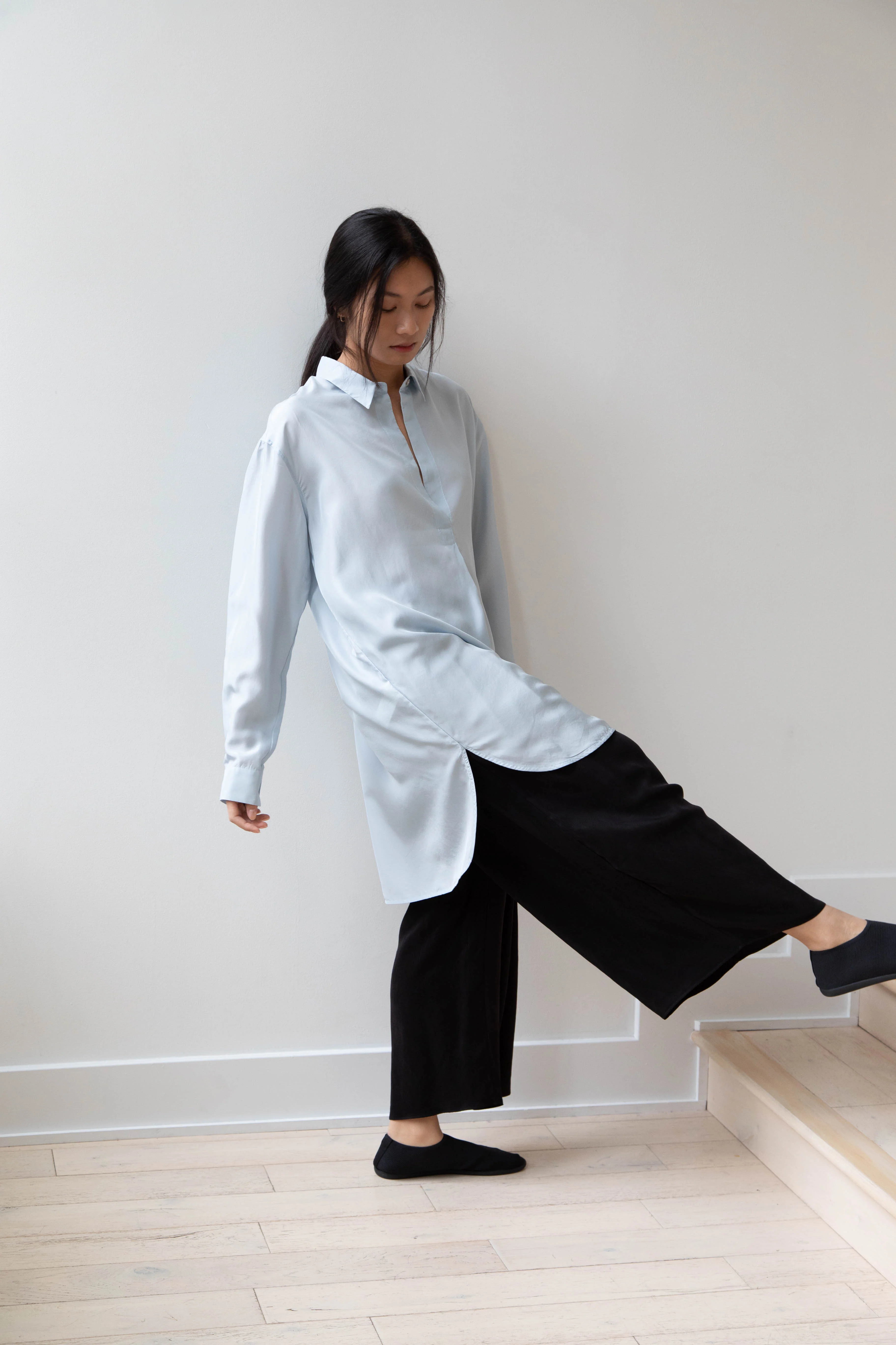 Barena Venezia | Cencia Tunic in Aqua Silk - Image 9