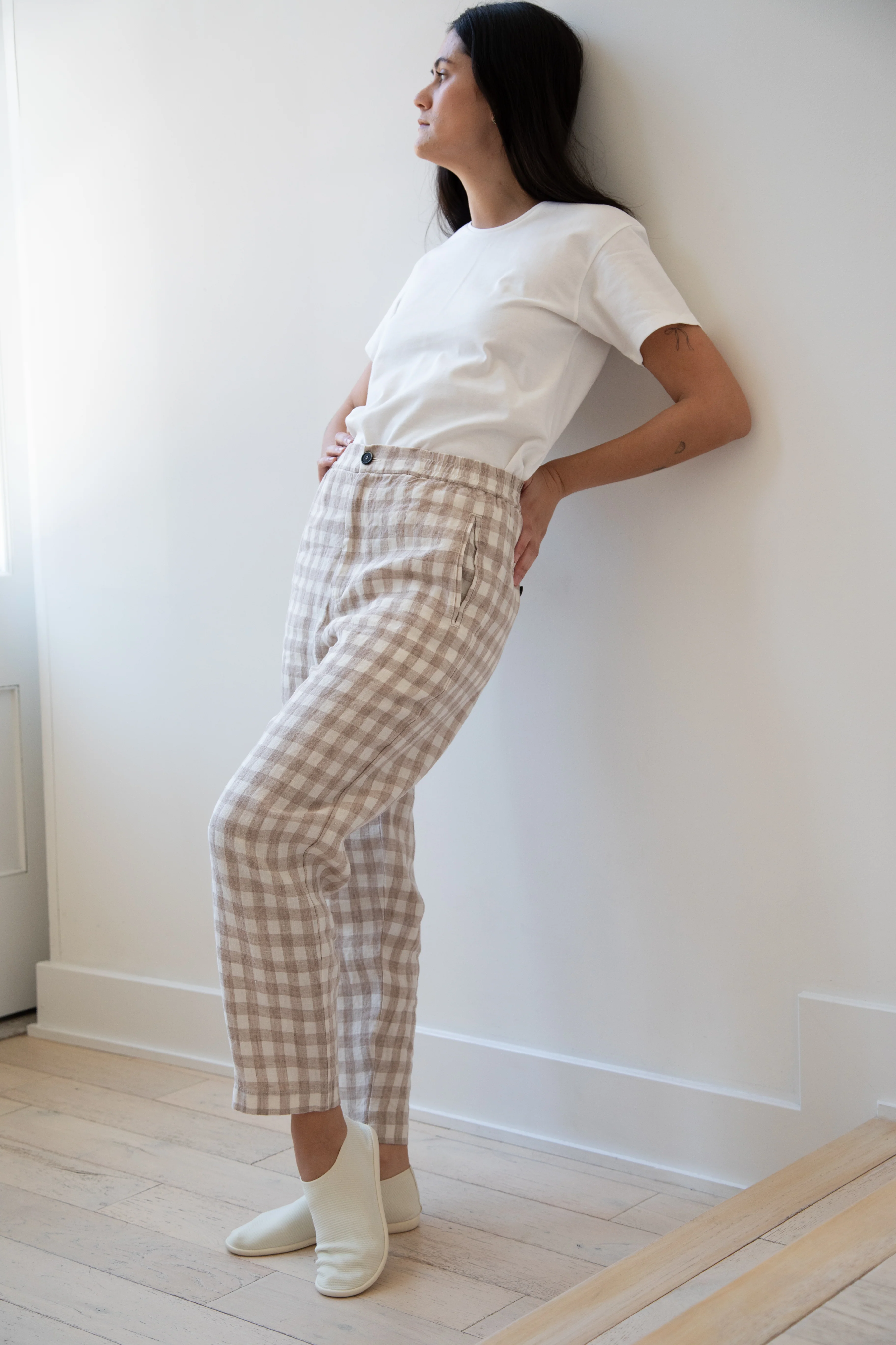 Barena Venezia | Cream Check Trousers - Image 3