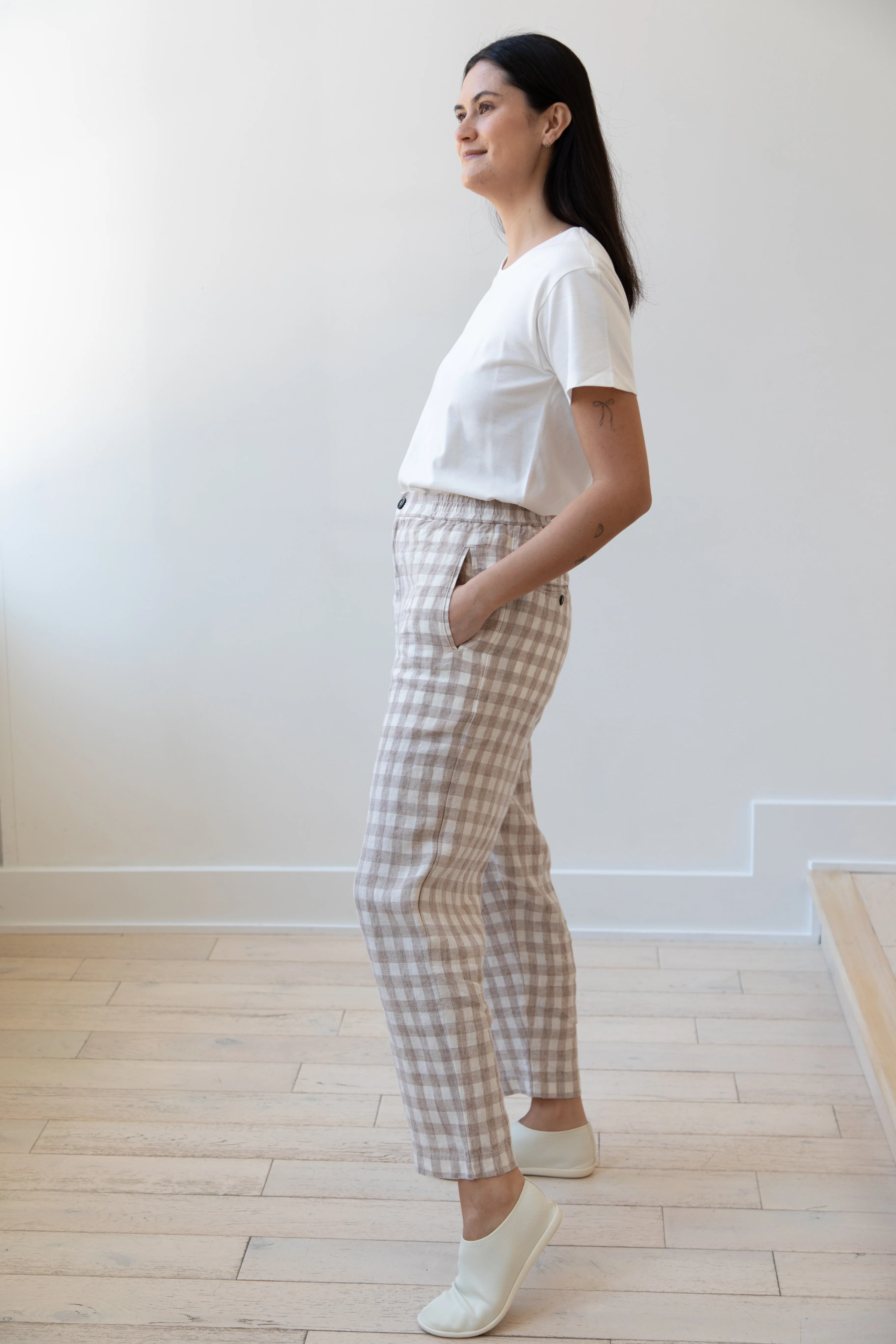 Barena Venezia | Cream Check Trousers - Image 4
