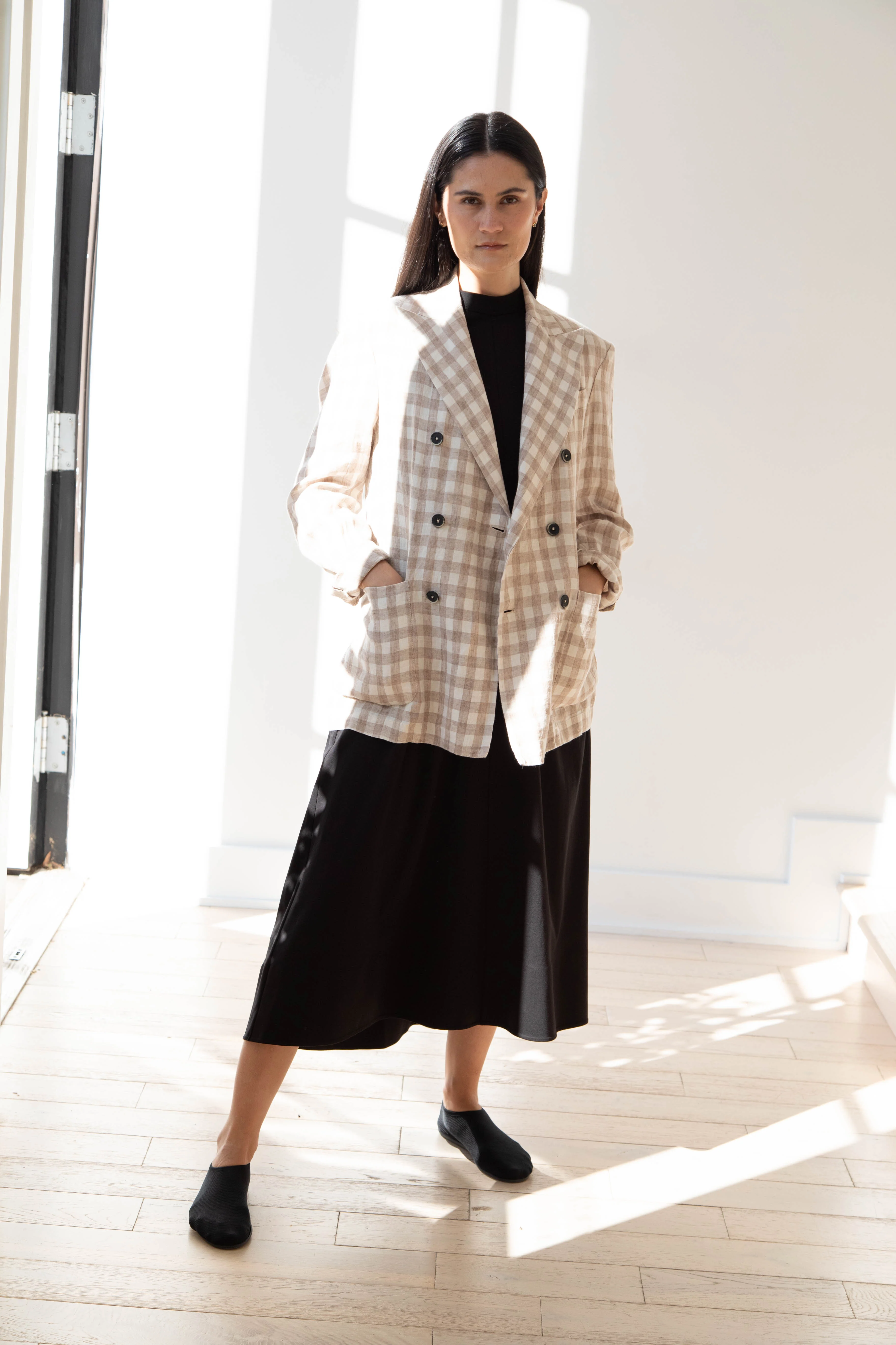 Barena Venezia | Double Breasted Blazer in Cream Check - Image 39