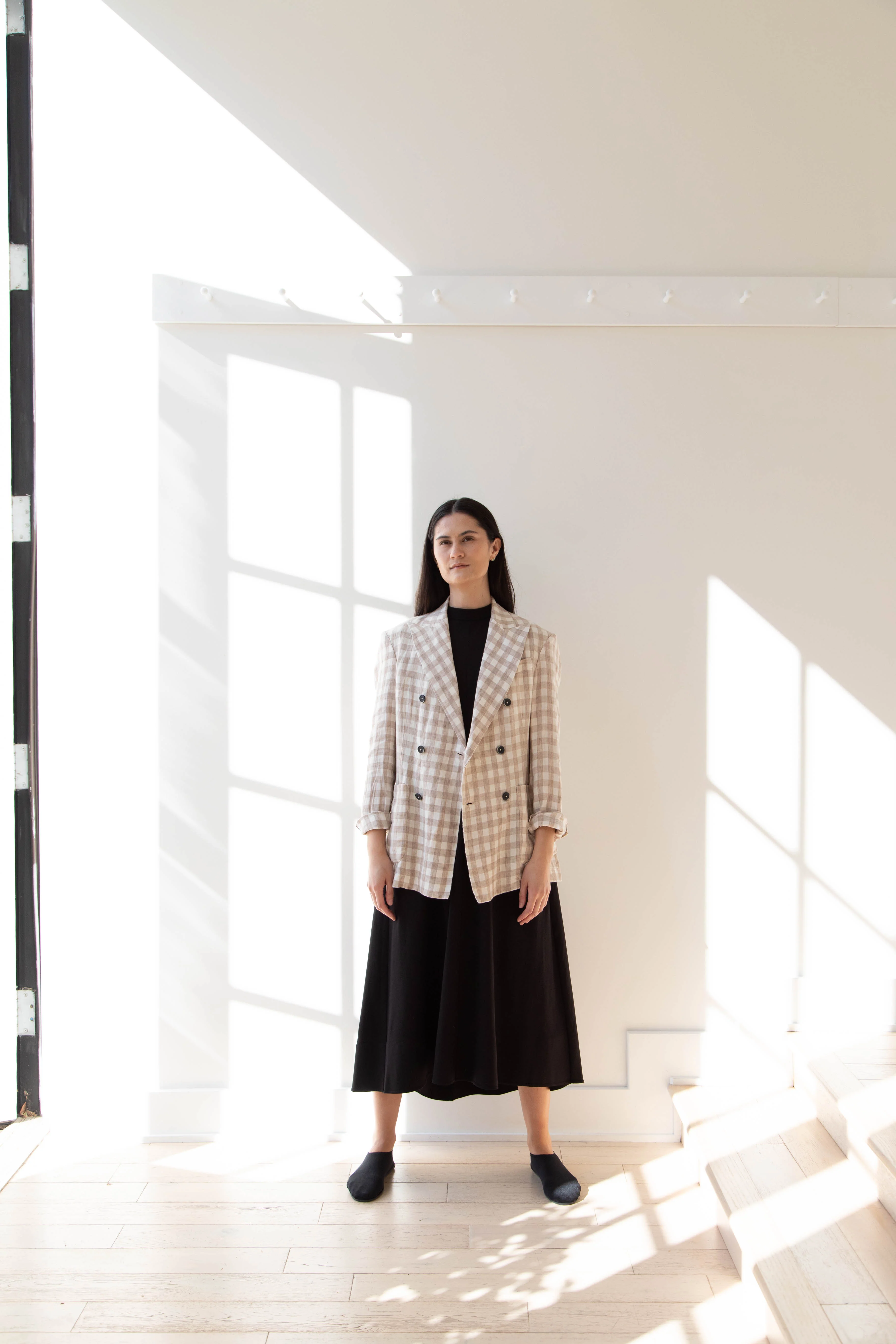 Barena Venezia | Double Breasted Blazer in Cream Check - Image 43