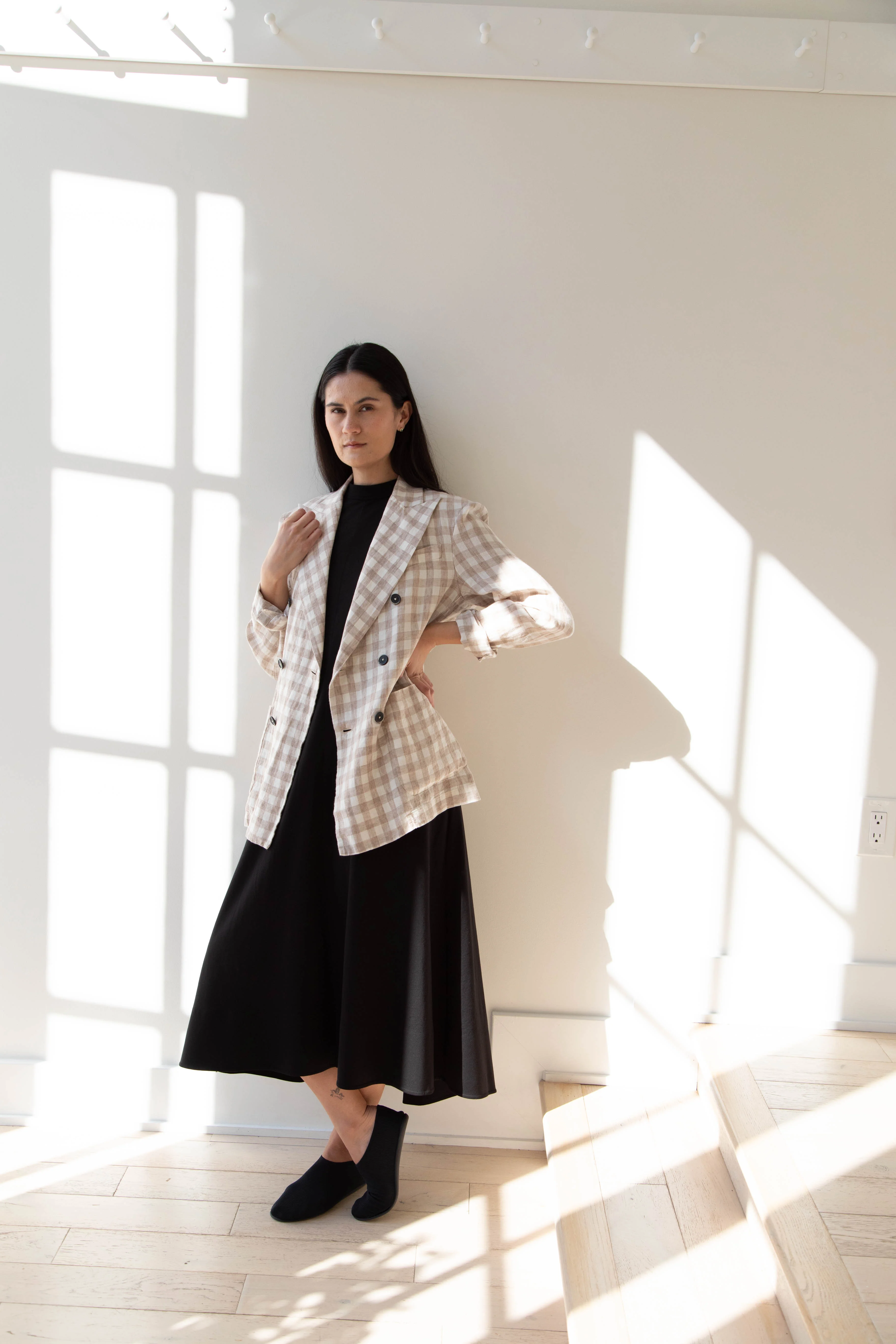 Barena Venezia | Double Breasted Blazer in Cream Check - Image 46
