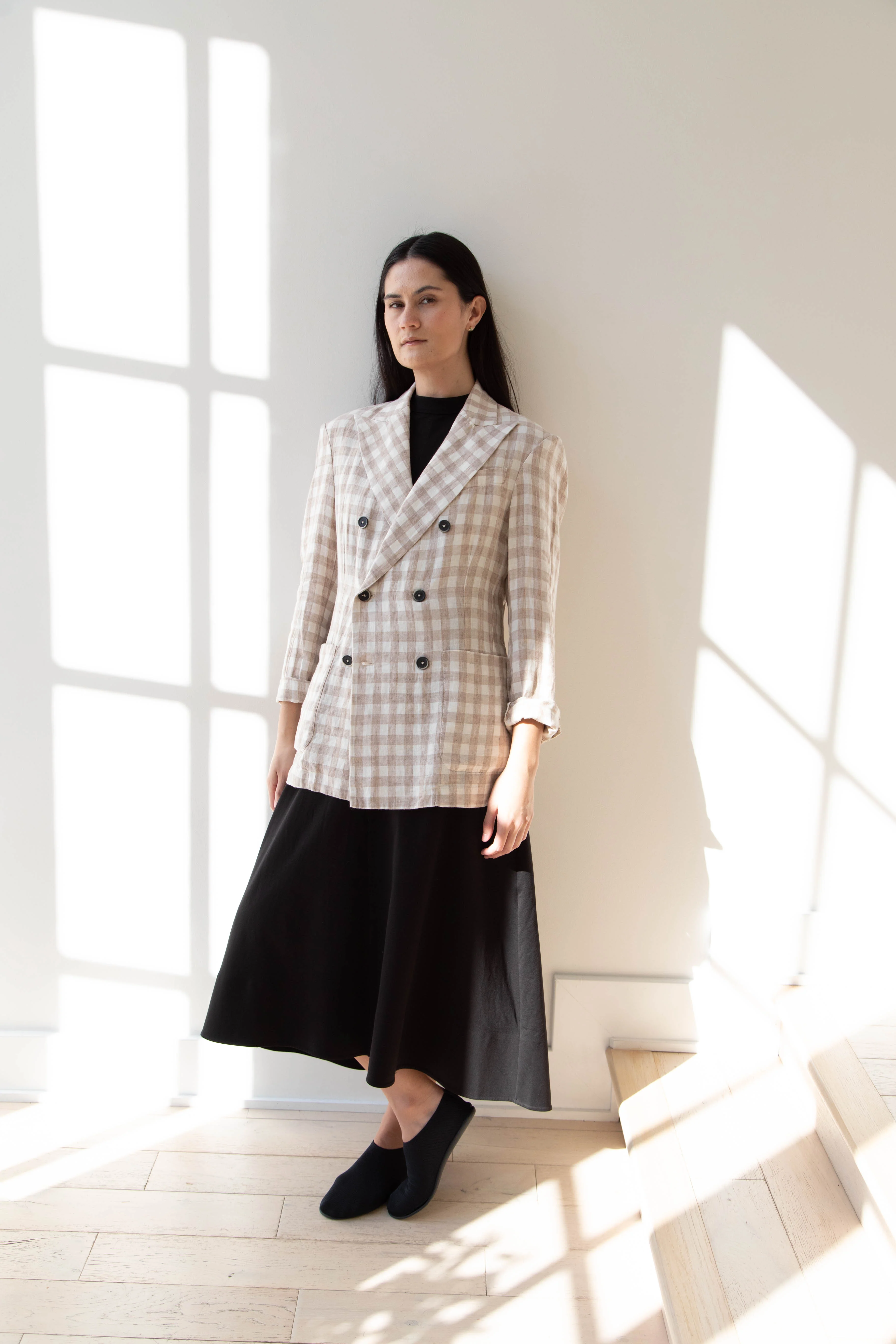 Barena Venezia | Double Breasted Blazer in Cream Check - Image 47