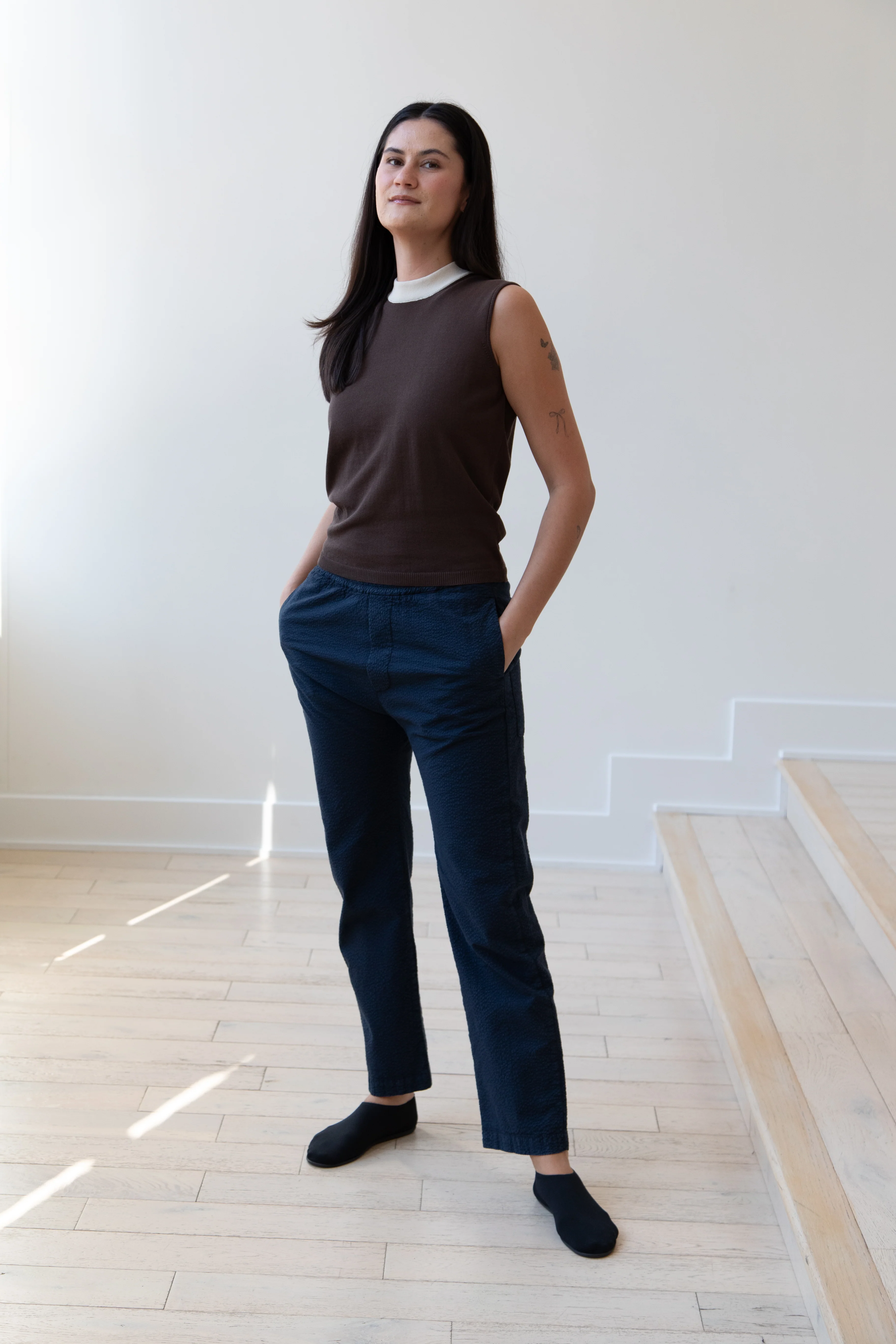 Barena Venezia | Textured Navy Trousers - Image 7