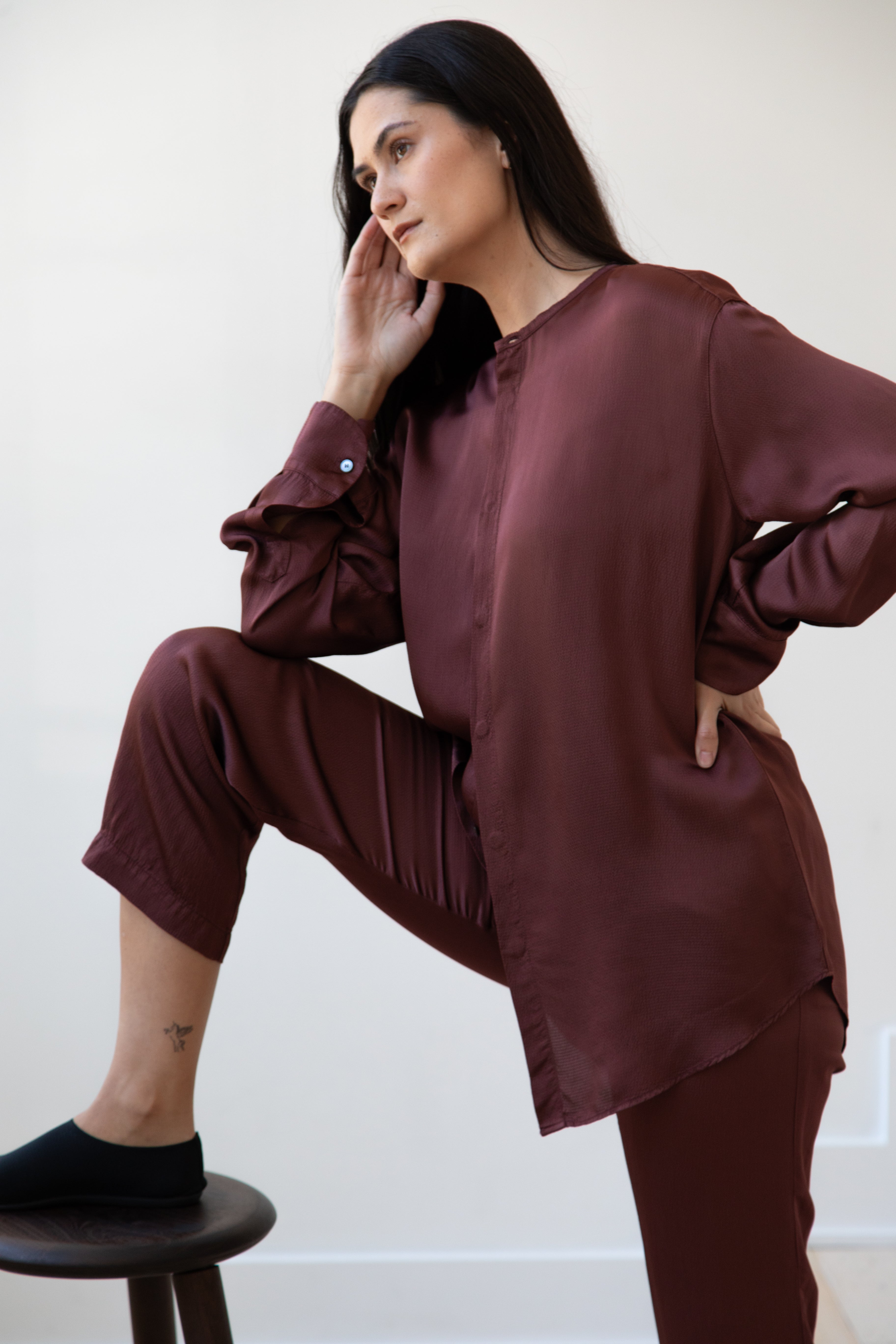 Barena Venezia | Molli Ondina Blouse in Vino - Image 8