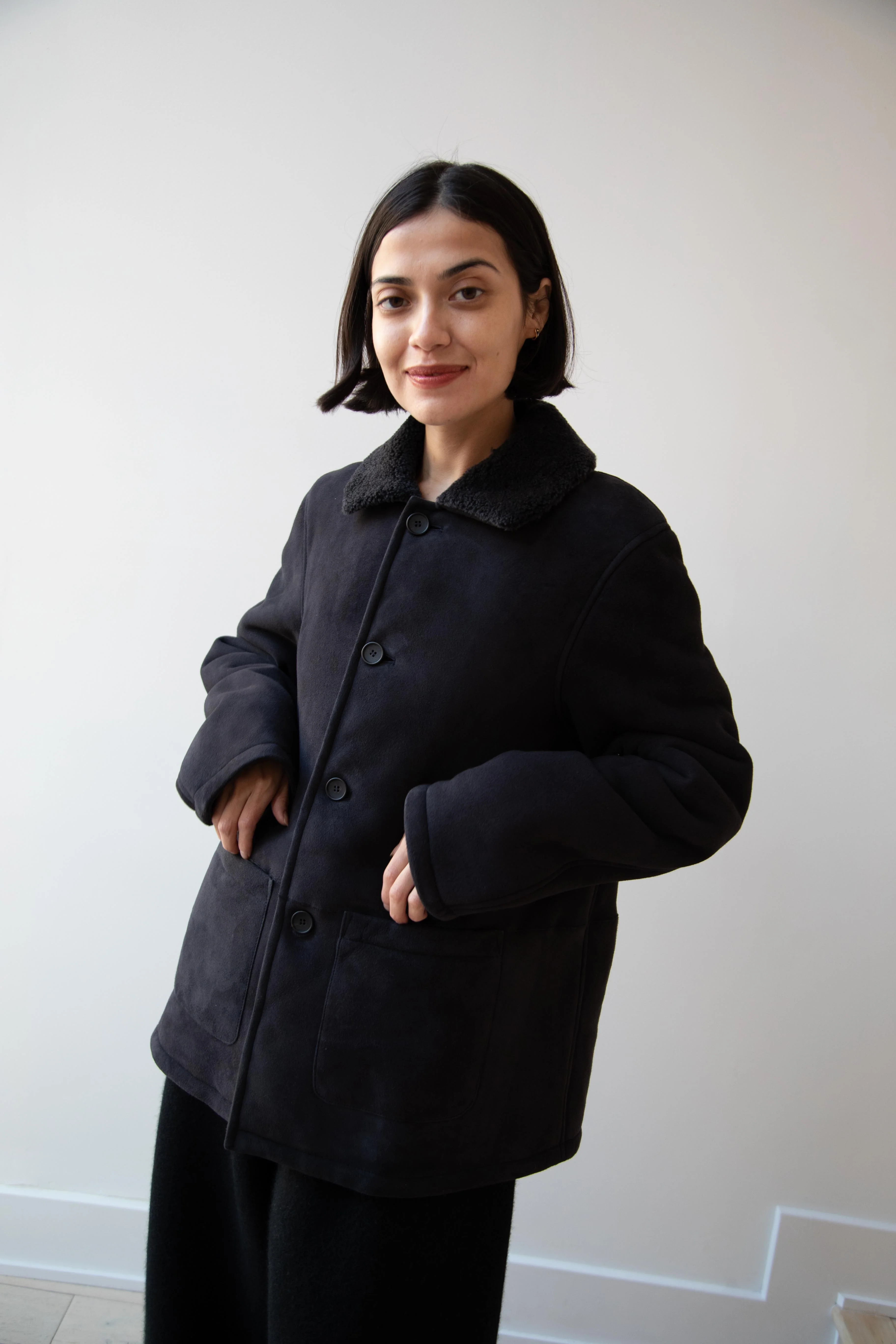 Bergfabel | Shearling Jacket in Black - Image 16