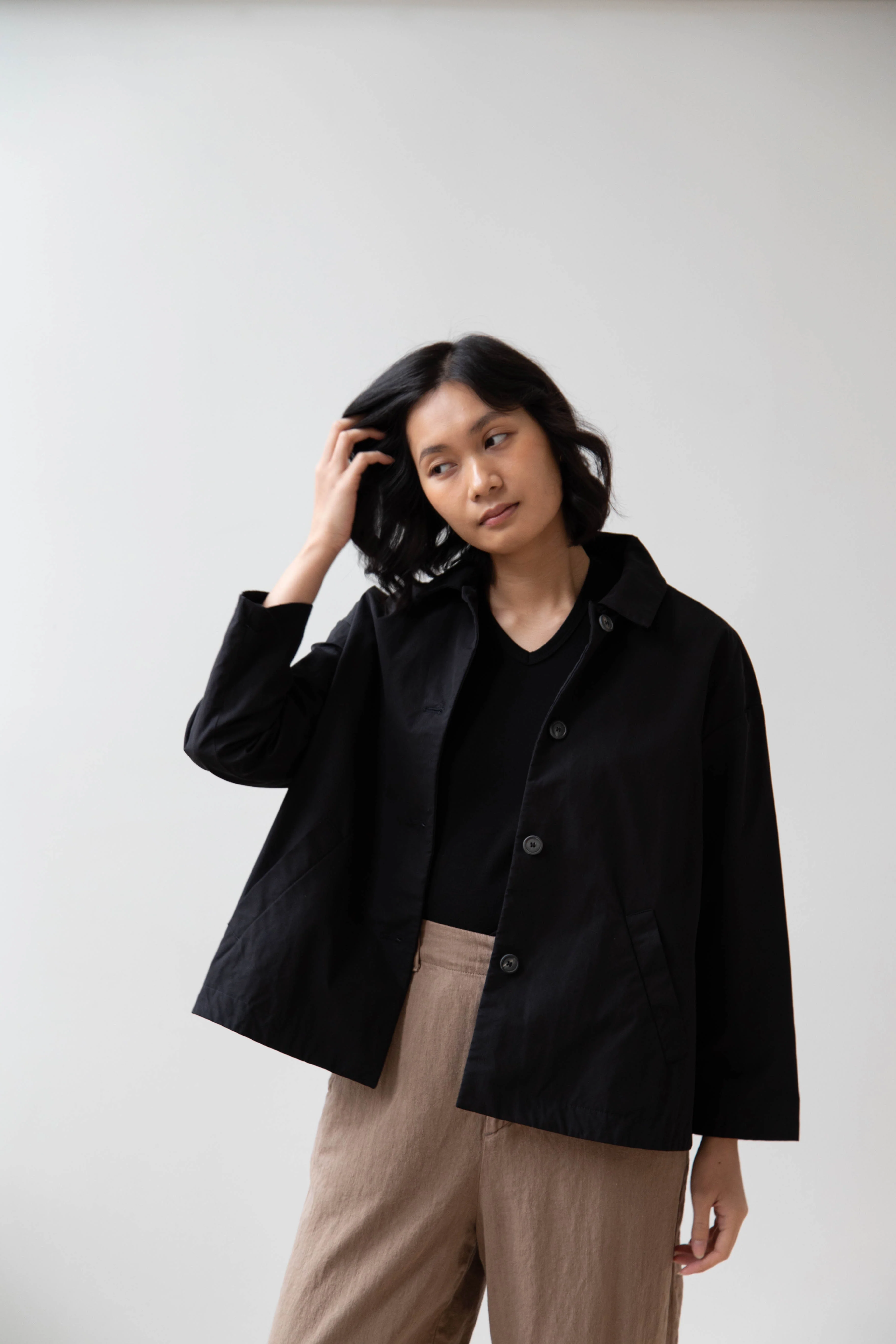 Bergfabel | Uli Jacket in Black Cotton - Image 10