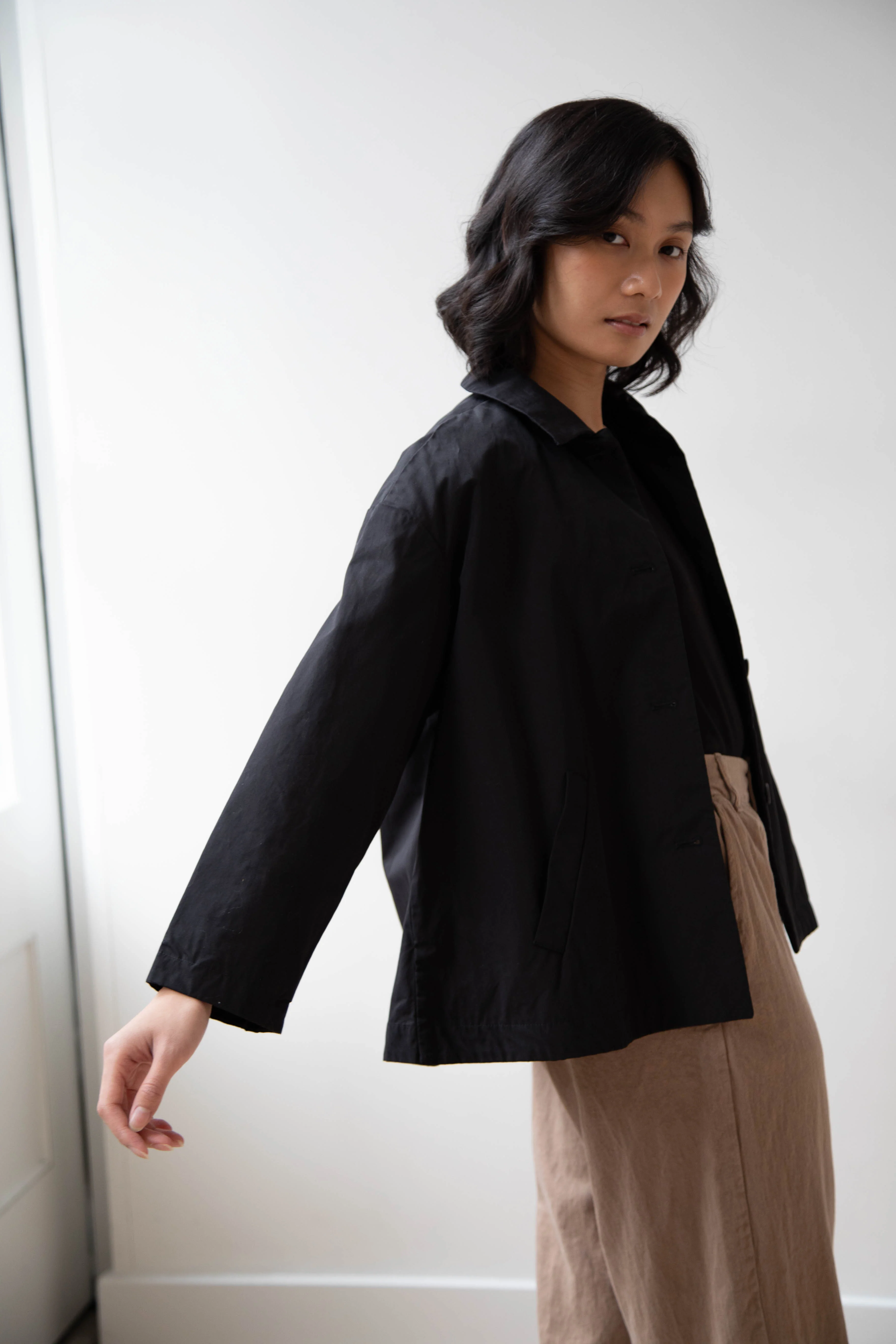 Bergfabel | Uli Jacket in Black Cotton - Image 11