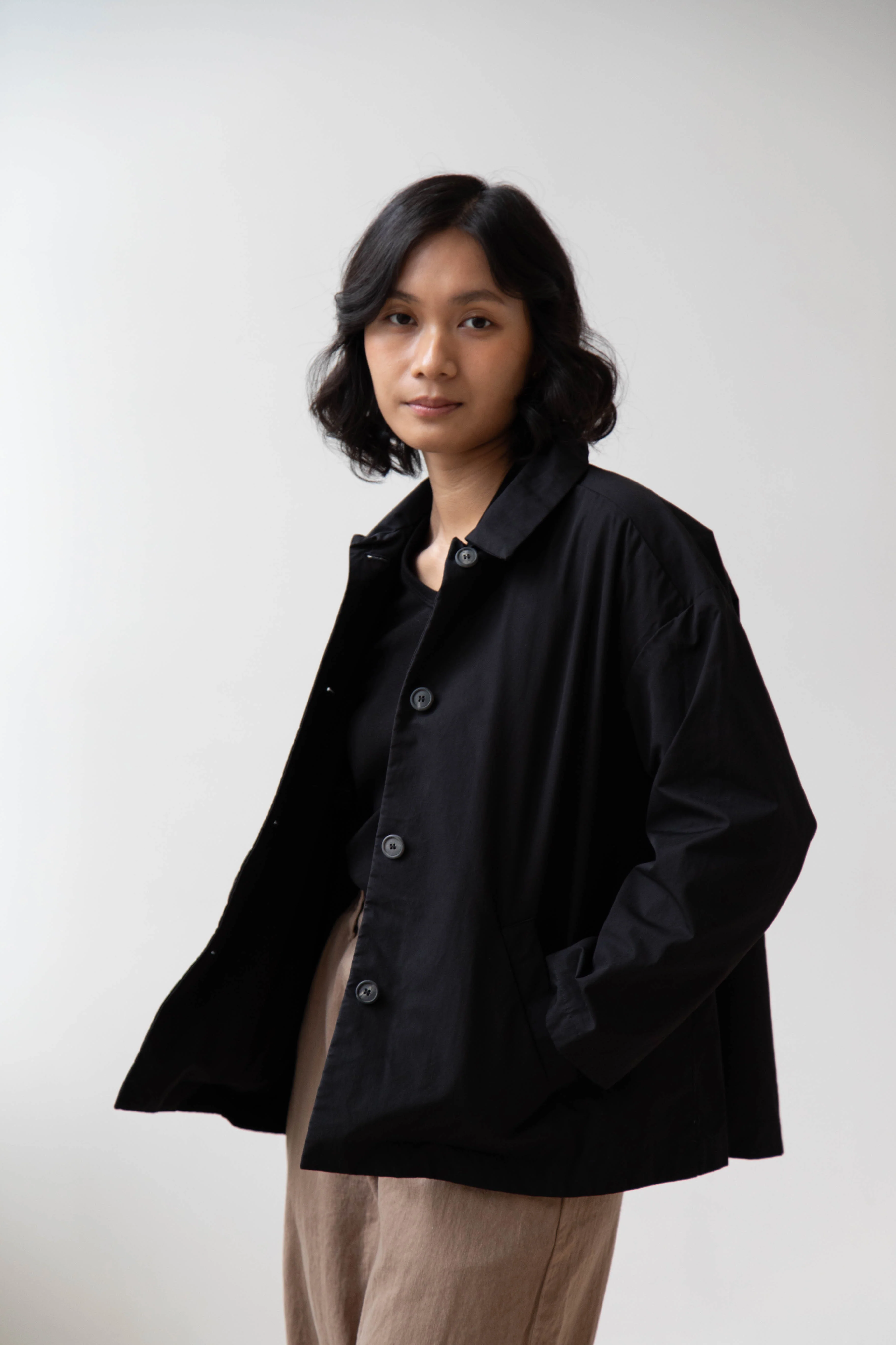 Bergfabel | Uli Jacket in Black Cotton - Image 8
