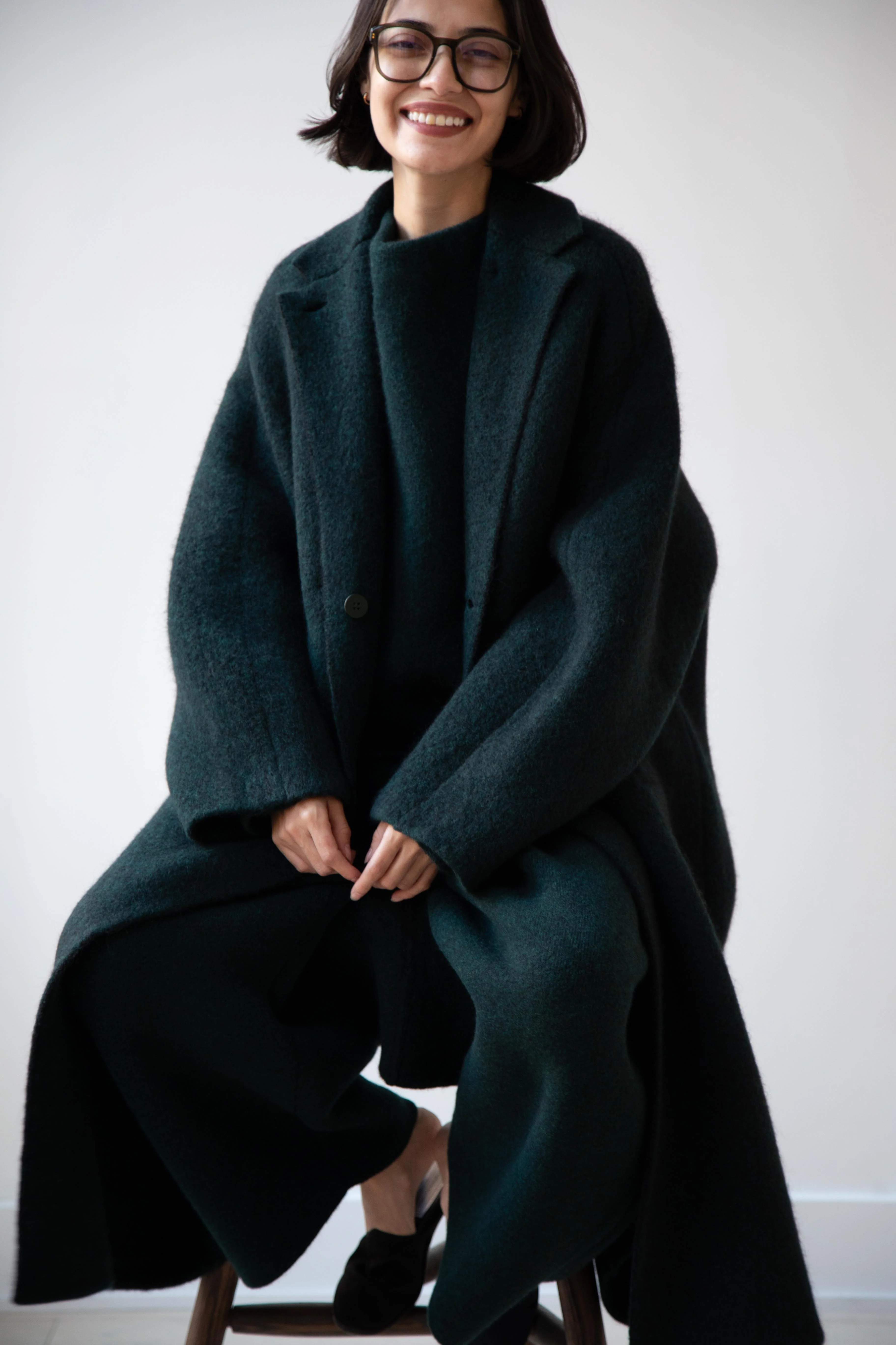 Boboutic | Bob's Double Breasted Coat in Dark Green - Image 10