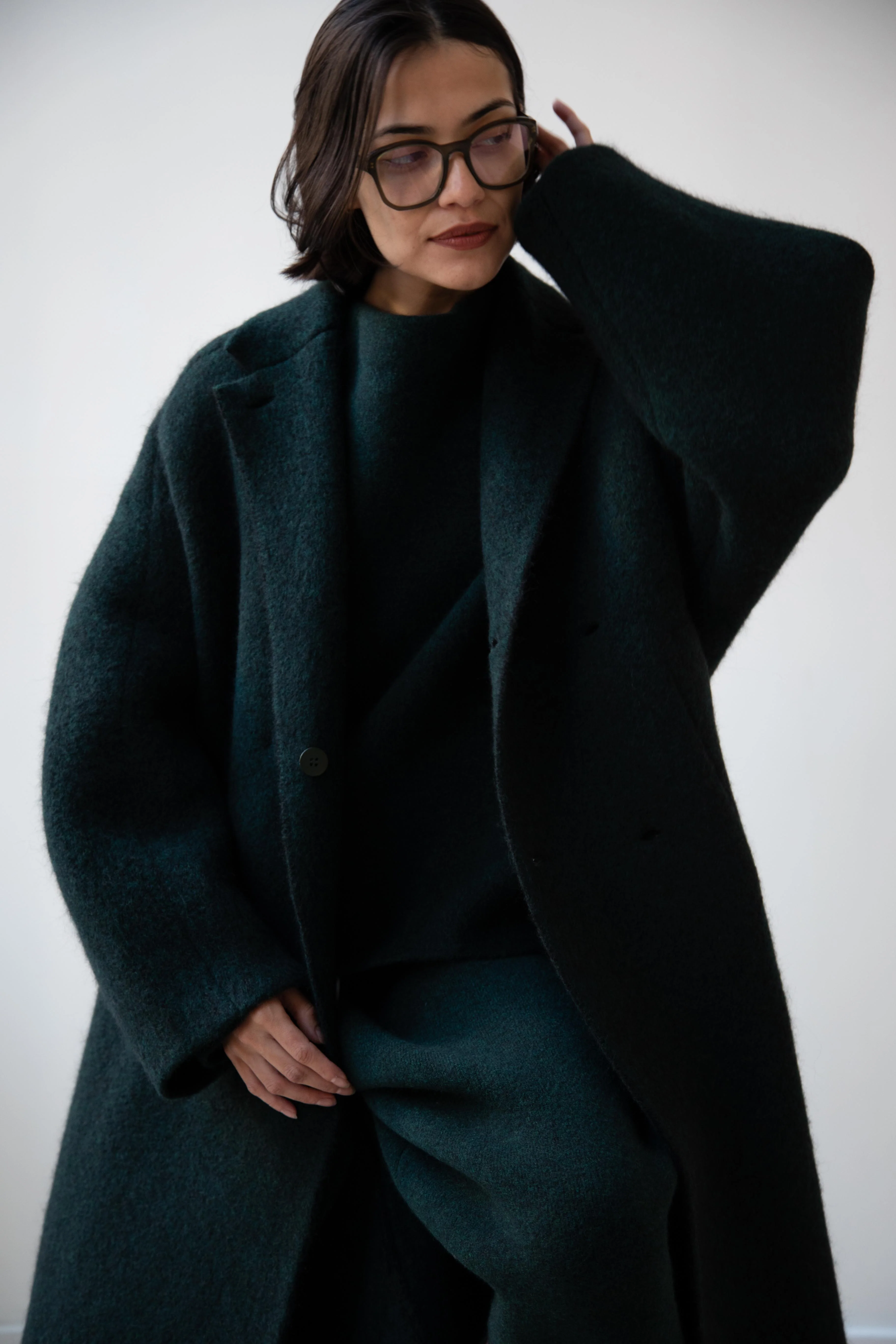 Boboutic | Bob's Double Breasted Coat in Dark Green - Image 12