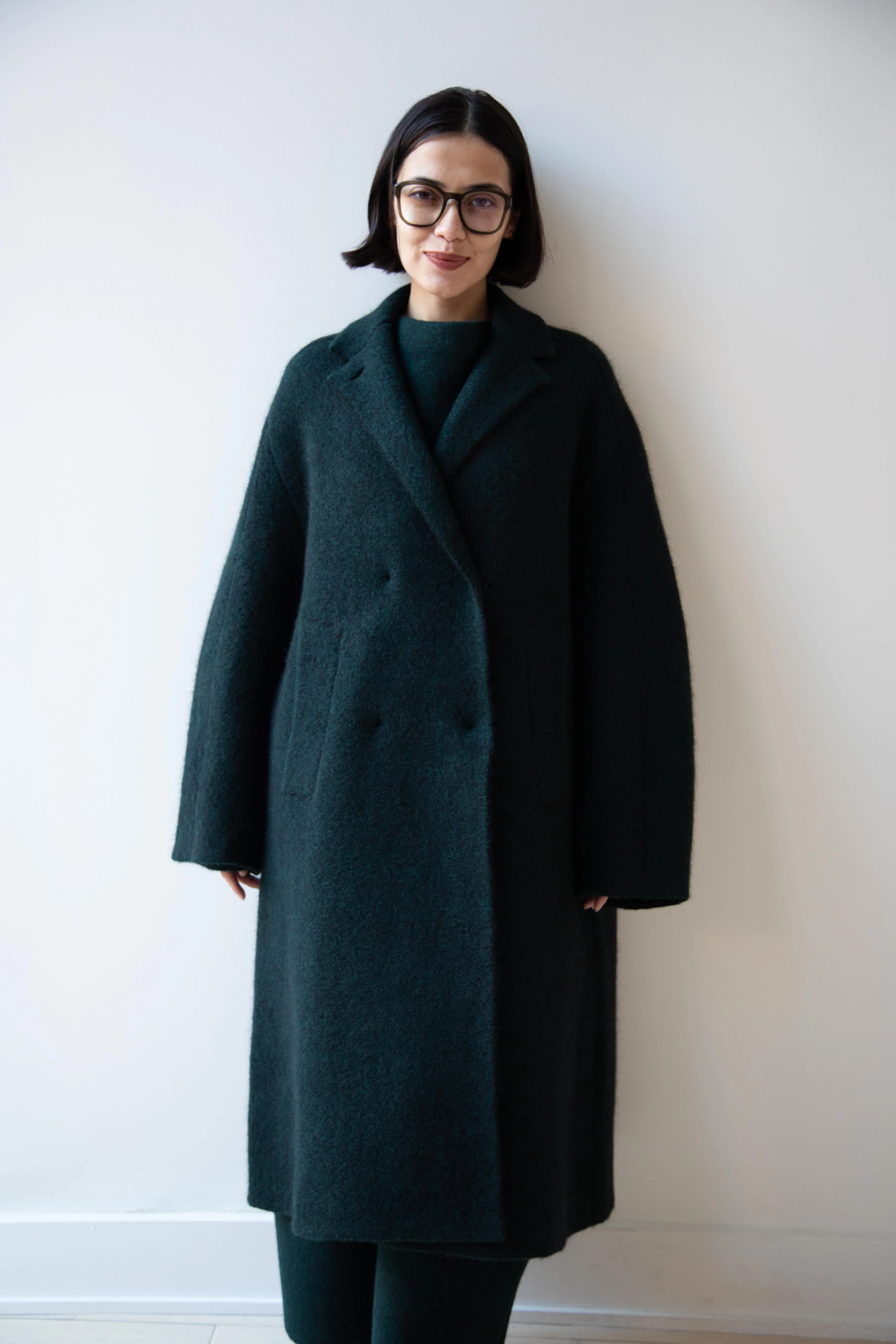 Boboutic | Bob's Double Breasted Coat in Dark Green - Image 2