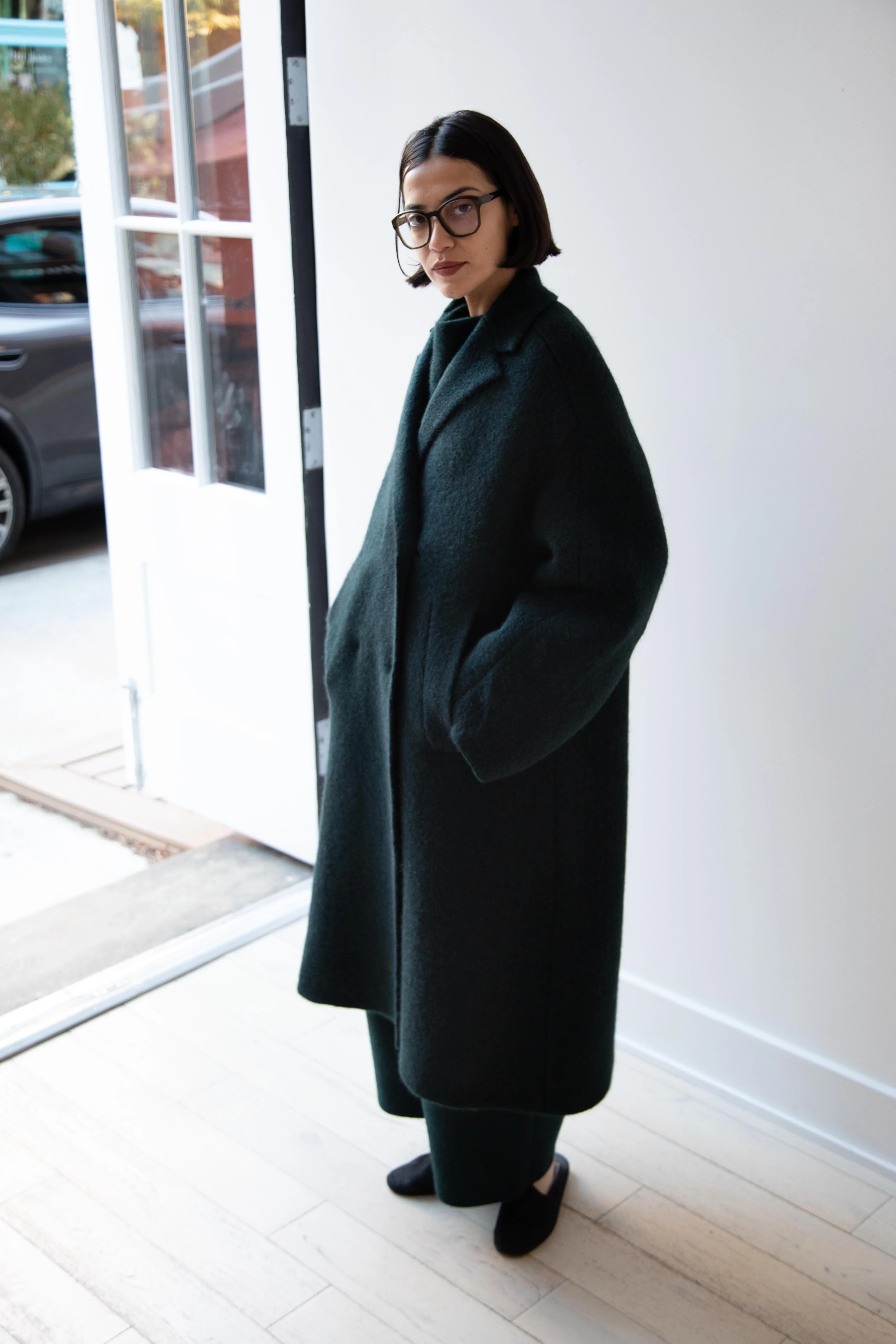 Boboutic | Bob's Double Breasted Coat in Dark Green - Image 3