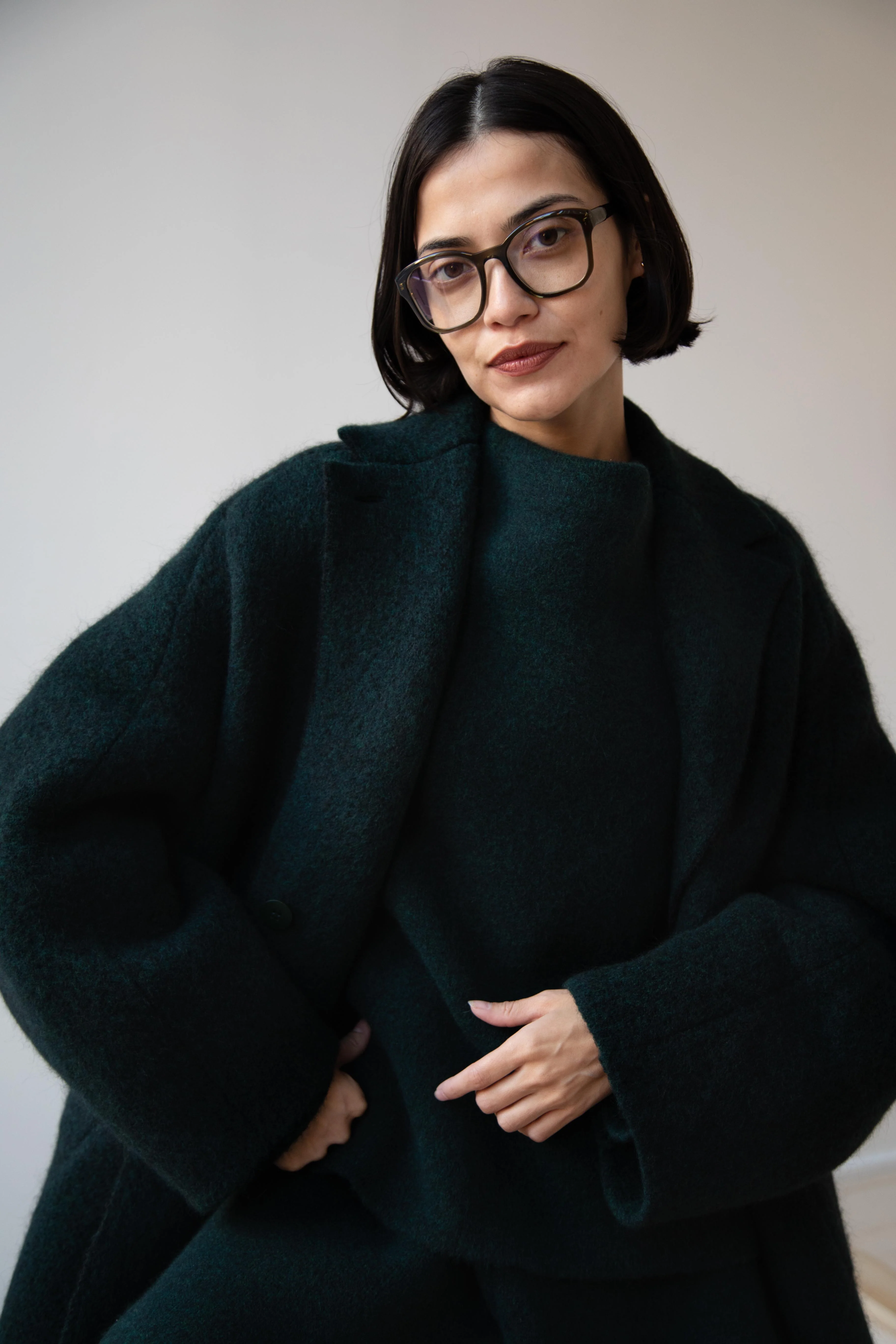 Boboutic | Bob's Double Breasted Coat in Dark Green - Image 6