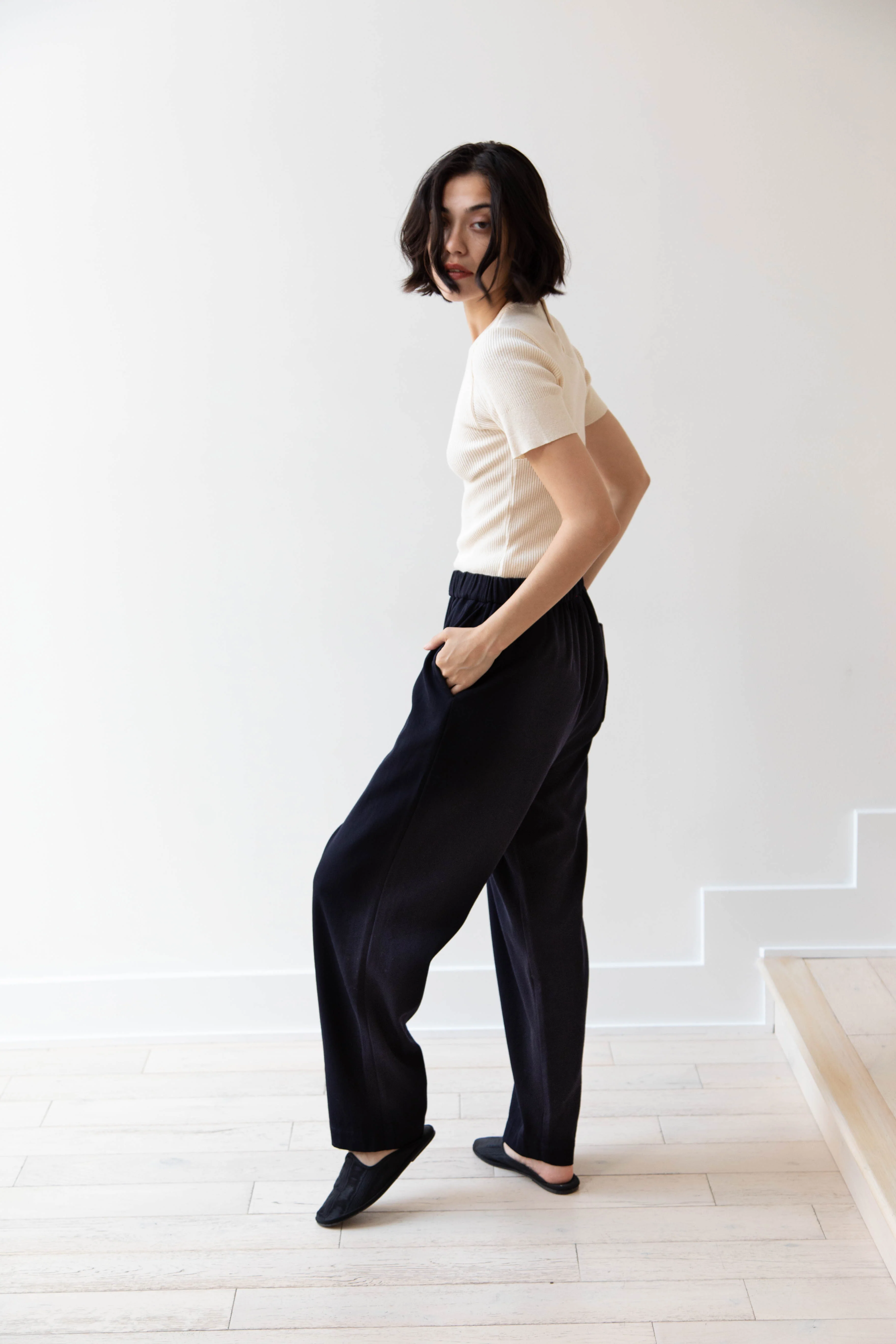 Casey Casey | Fabi Pants in Navy Cotton Wool - Image 6