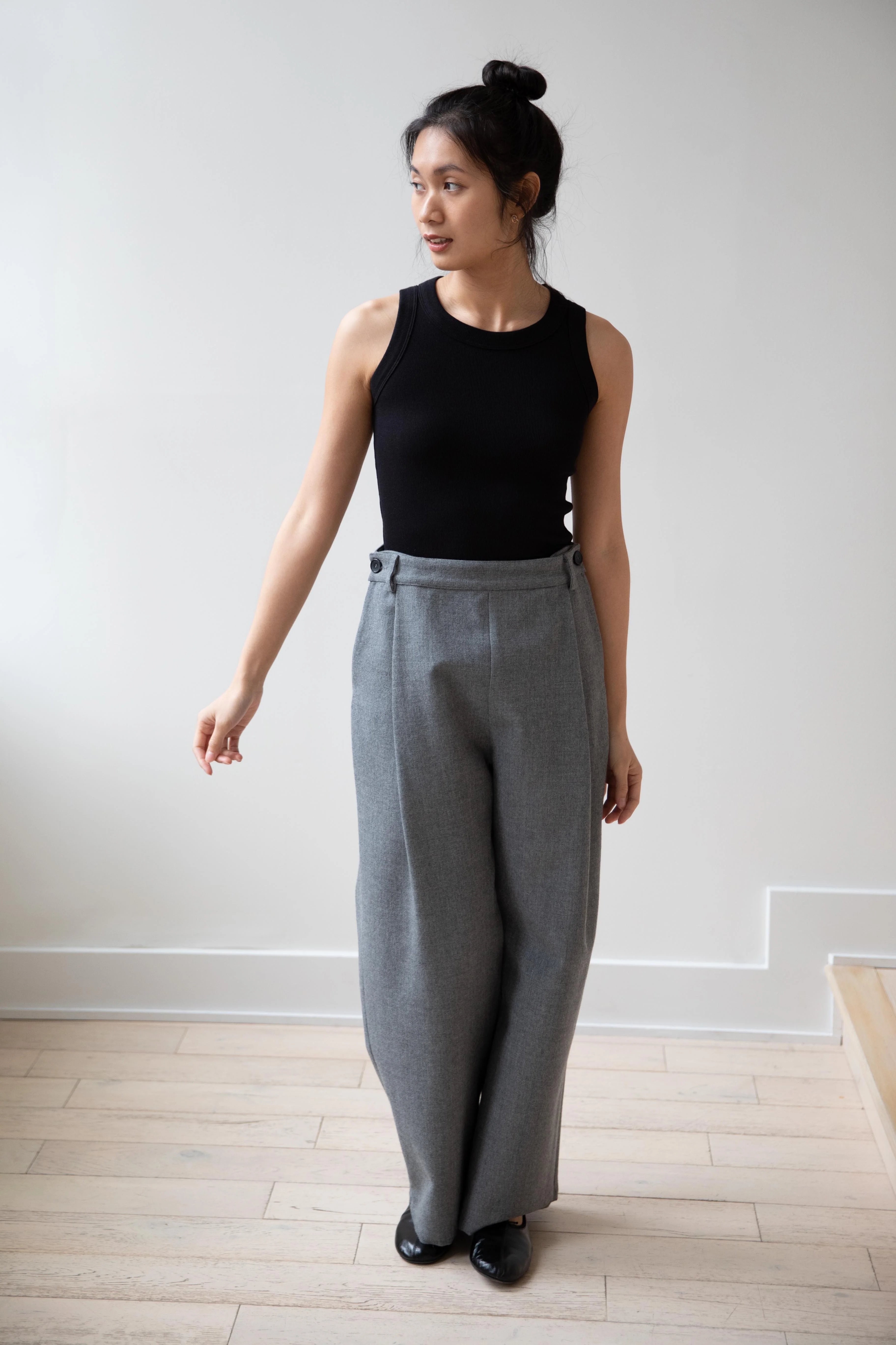 Cawley | Georgia Trouser in Light Grey Wool - Image 13