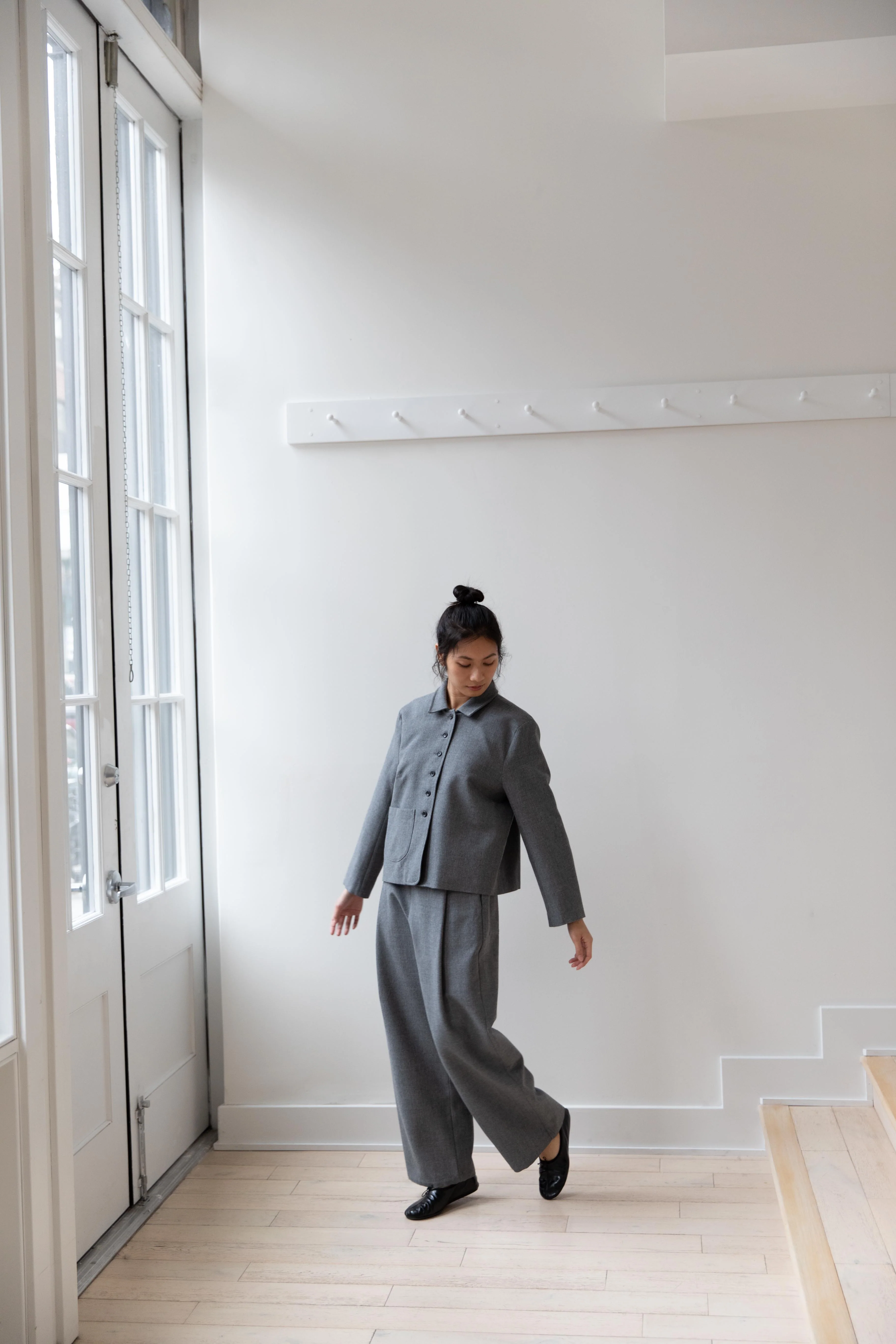 Cawley | Georgia Trouser in Light Grey Wool - Image 20