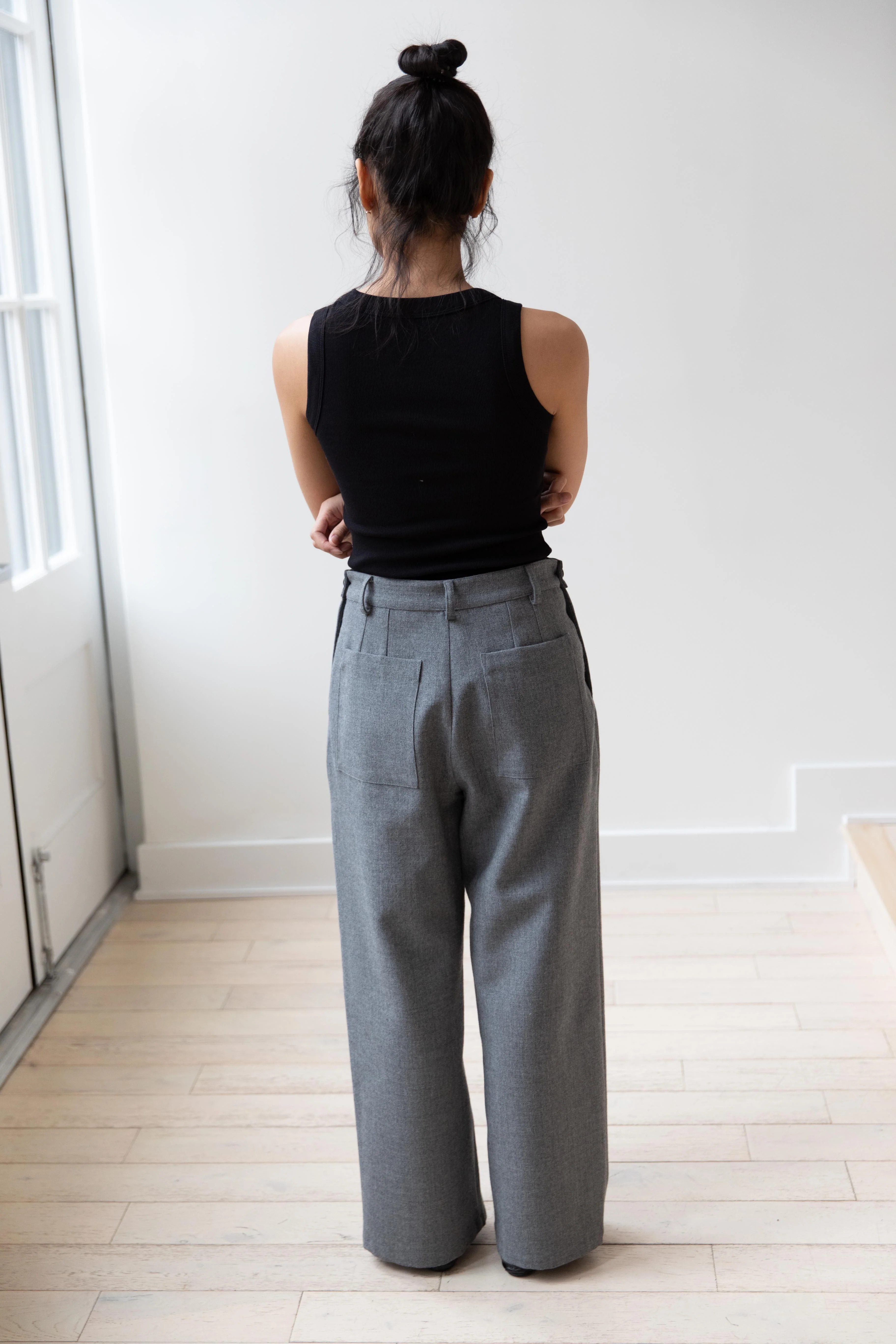 Cawley | Georgia Trouser in Light Grey Wool - Image 5
