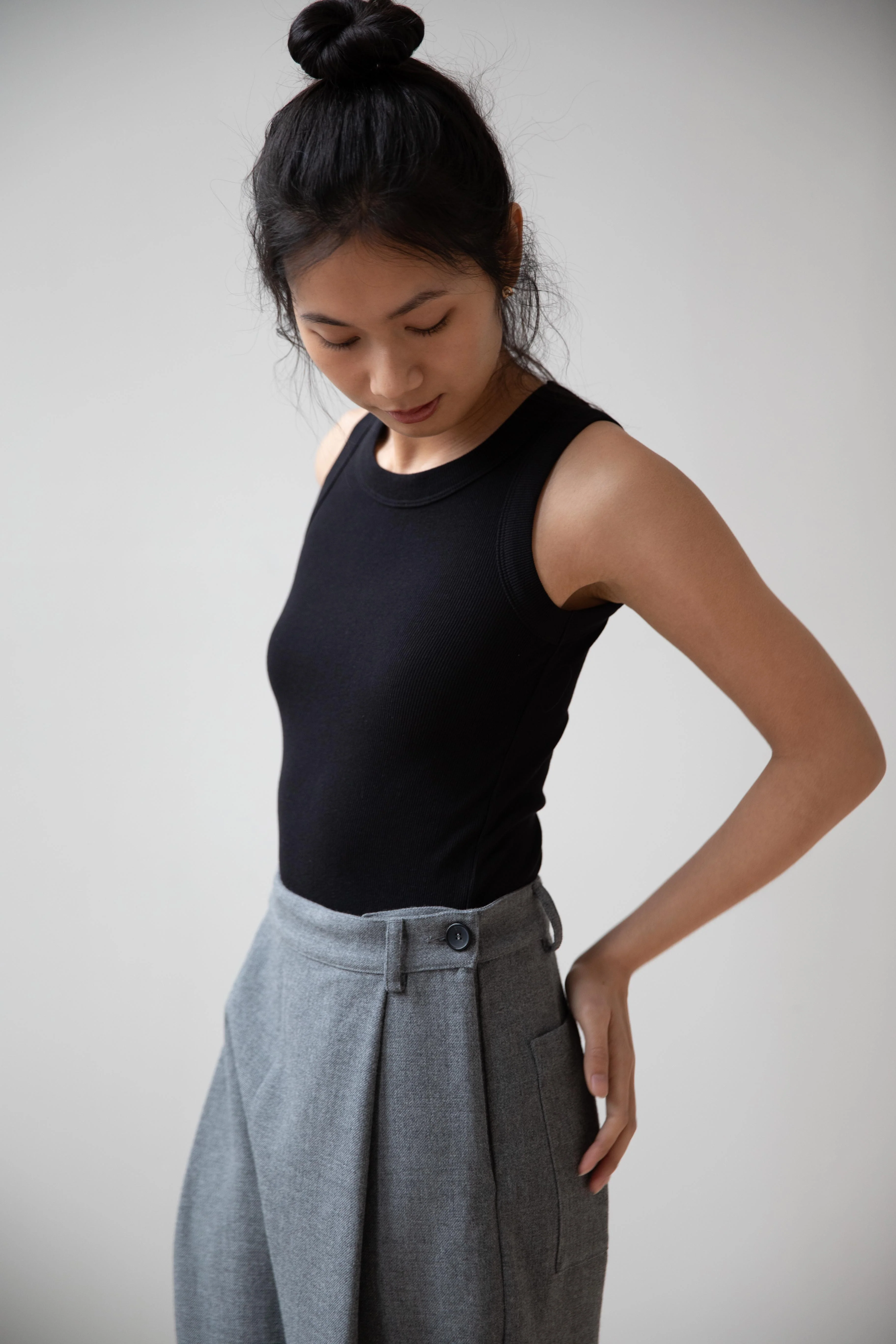 Cawley | Georgia Trouser in Light Grey Wool - Image 7