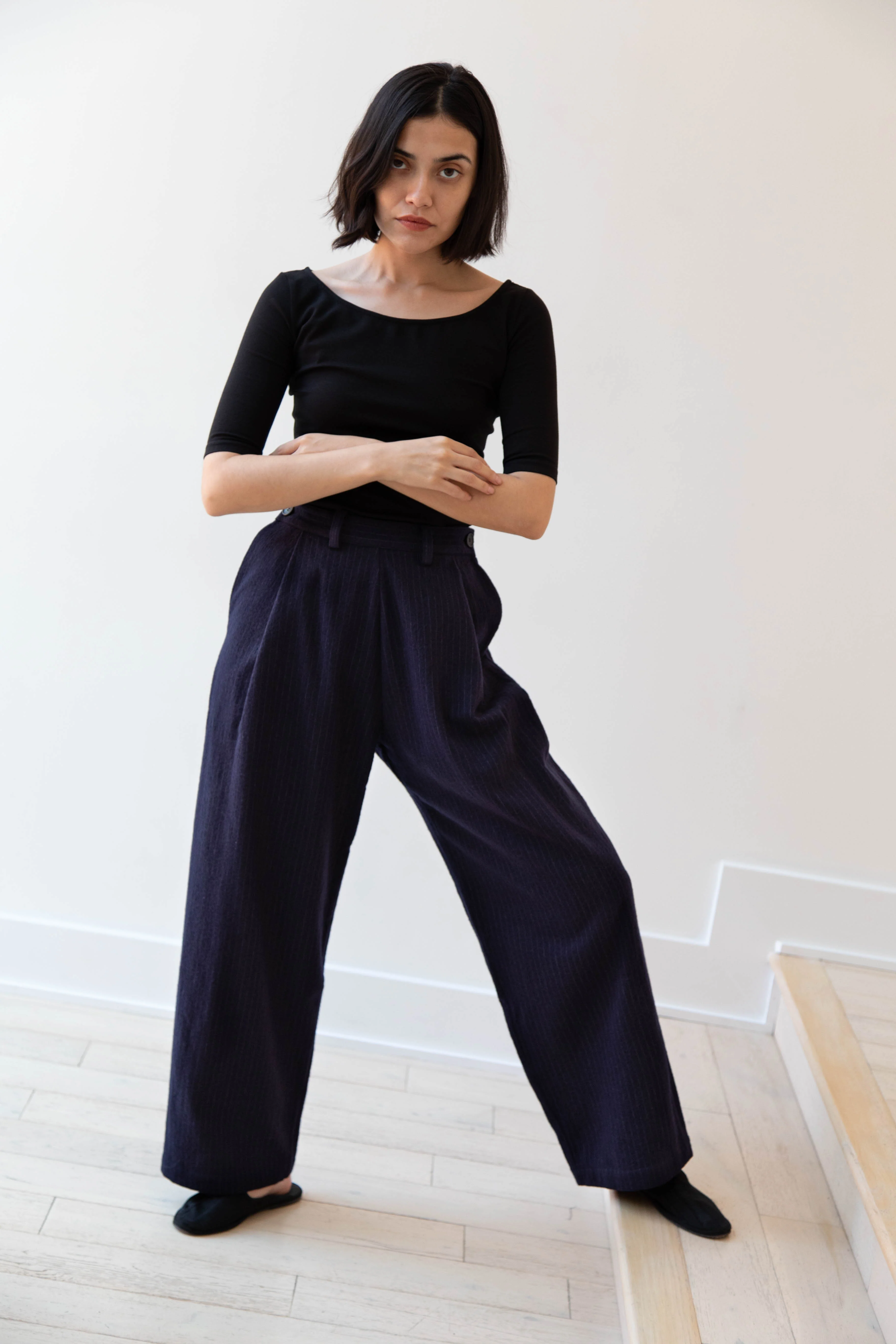 Cawley | Georgia Trousers in Pinstripe - Image 16