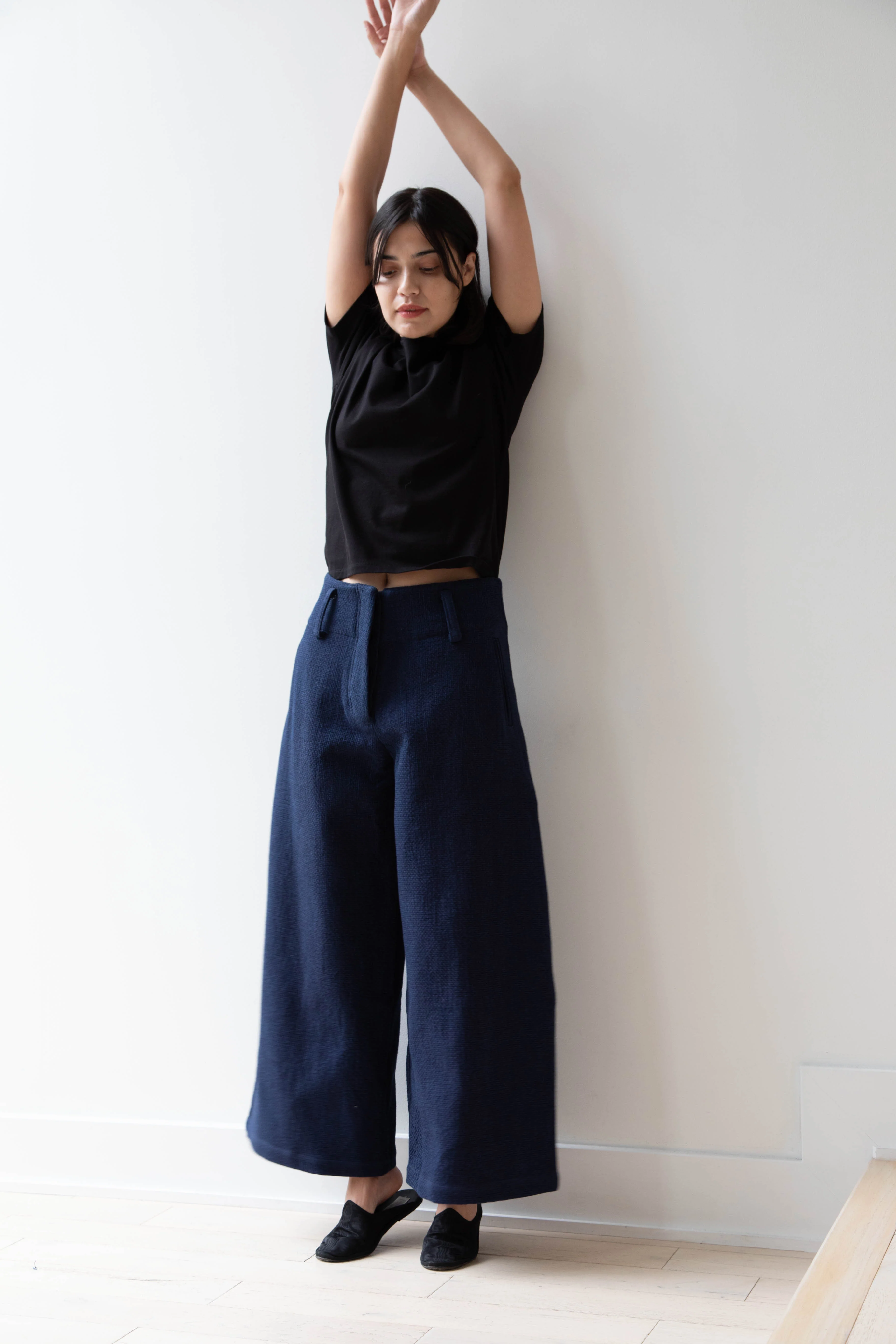 Cawley | Grace Trouser in Indigo Sashiko Stitch - Image 33