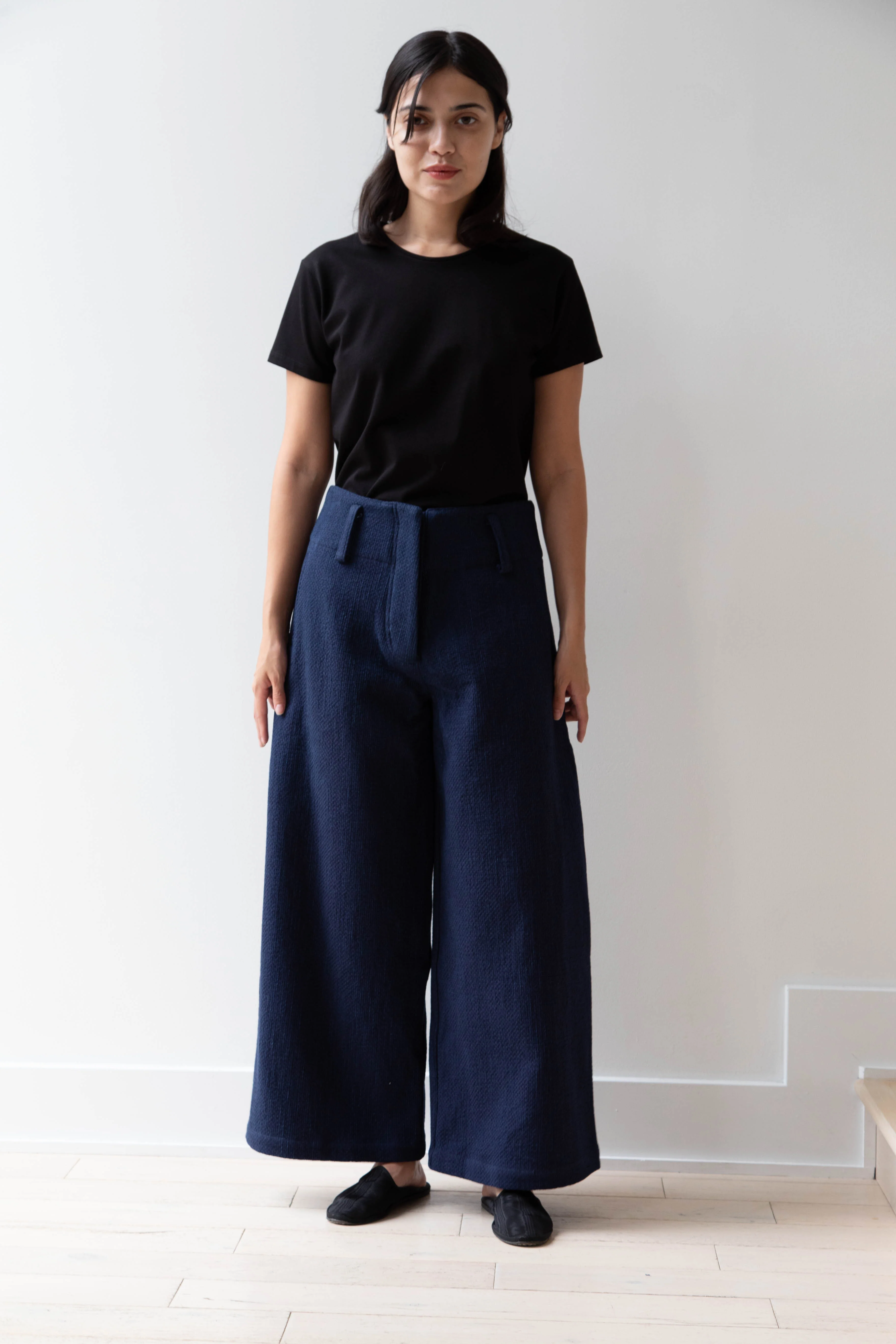Cawley | Grace Trouser in Indigo Sashiko Stitch - Image 7