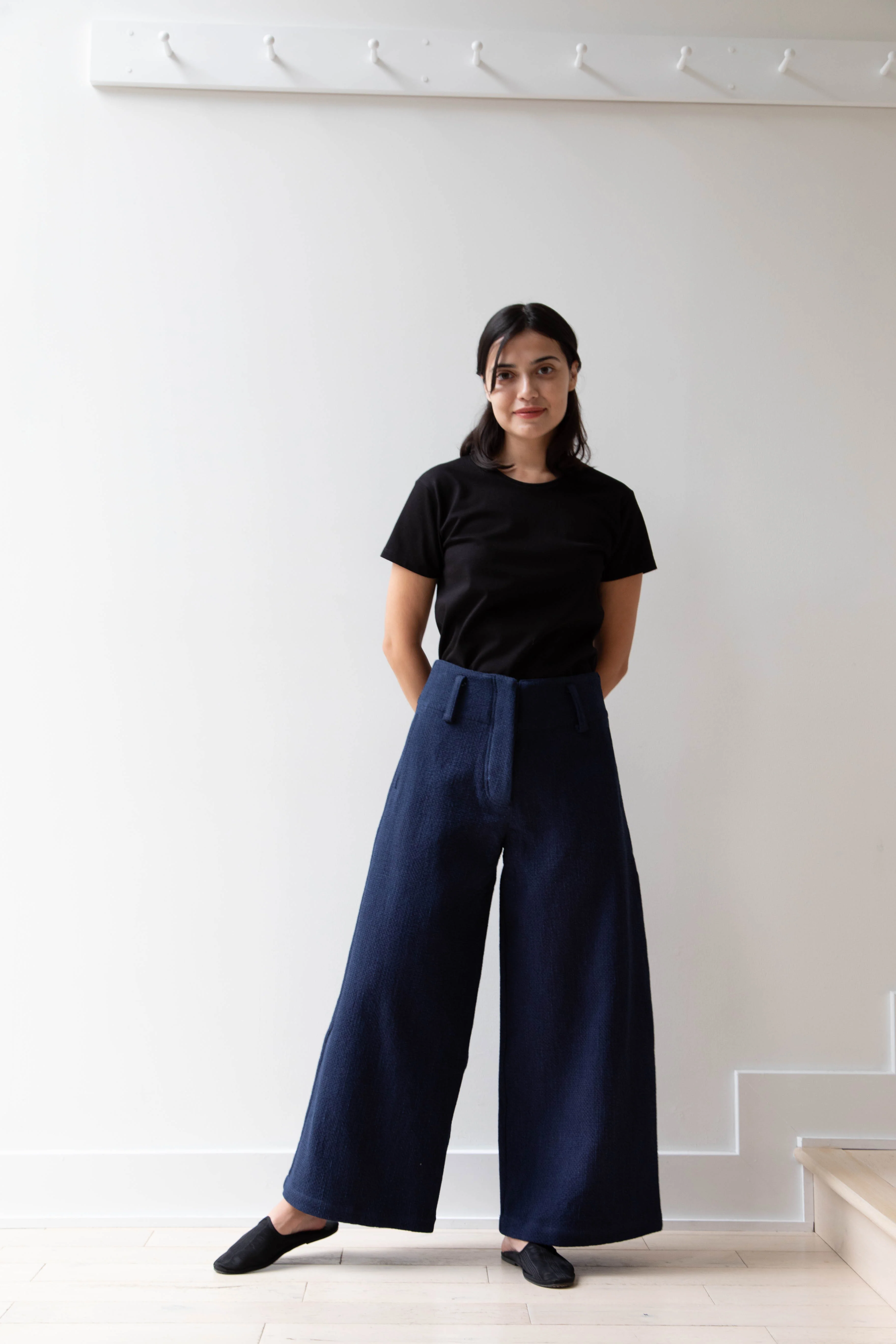 Cawley | Grace Trouser in Indigo Sashiko Stitch - Image 8