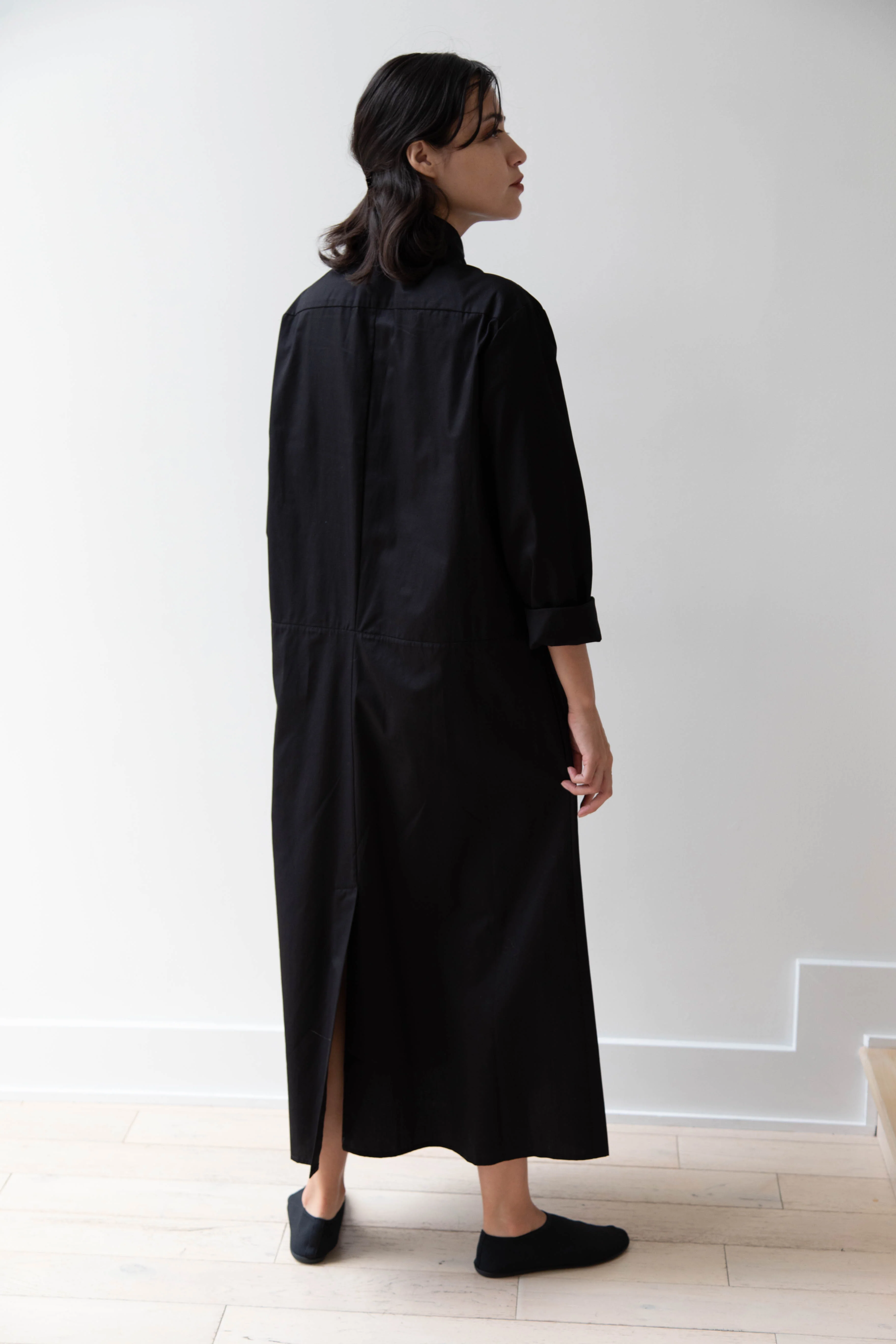 Delegan | Dress With Parcel Button in Black - Image 38