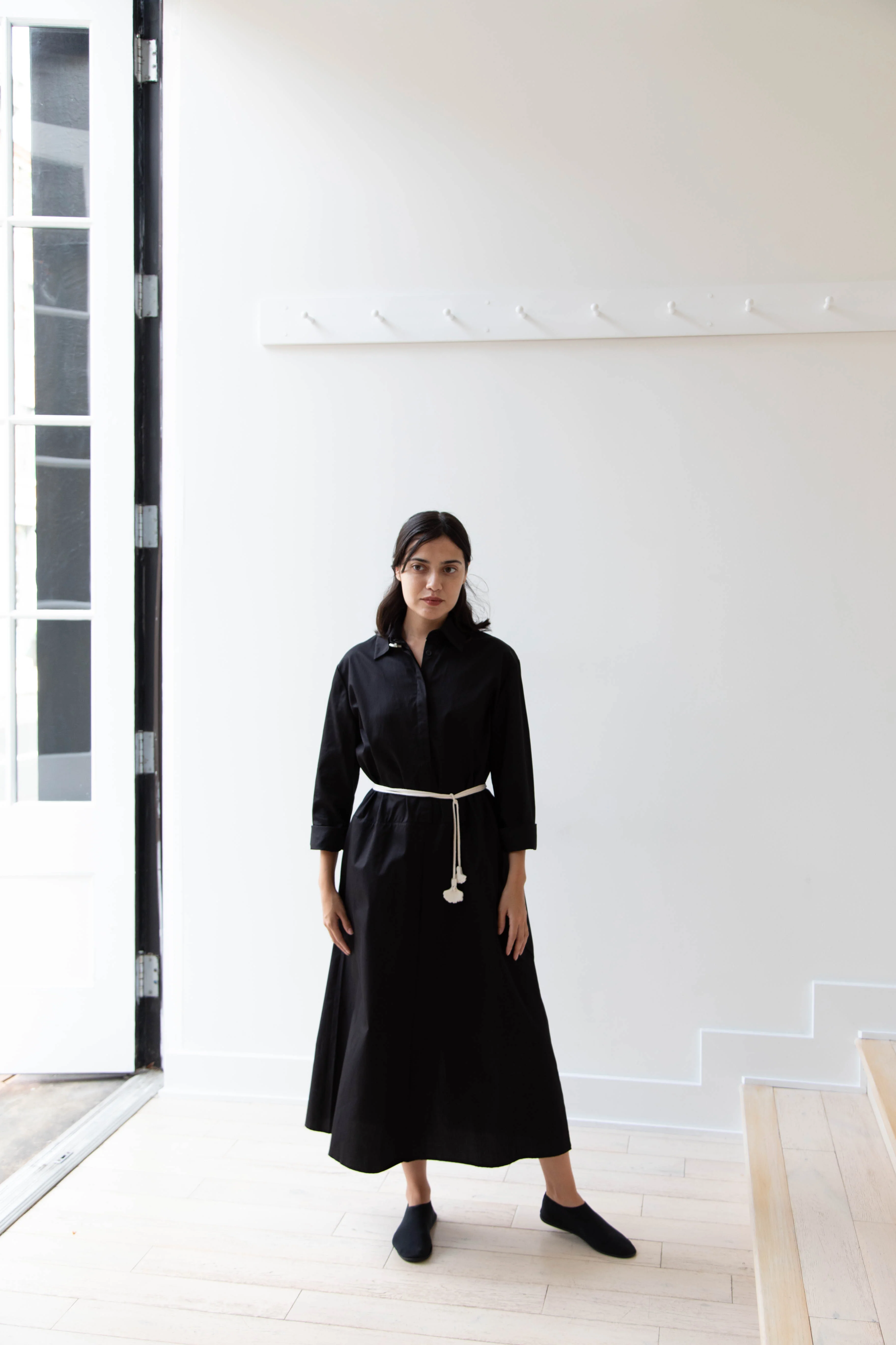 Delegan | Dress With Parcel Button in Black - Image 66