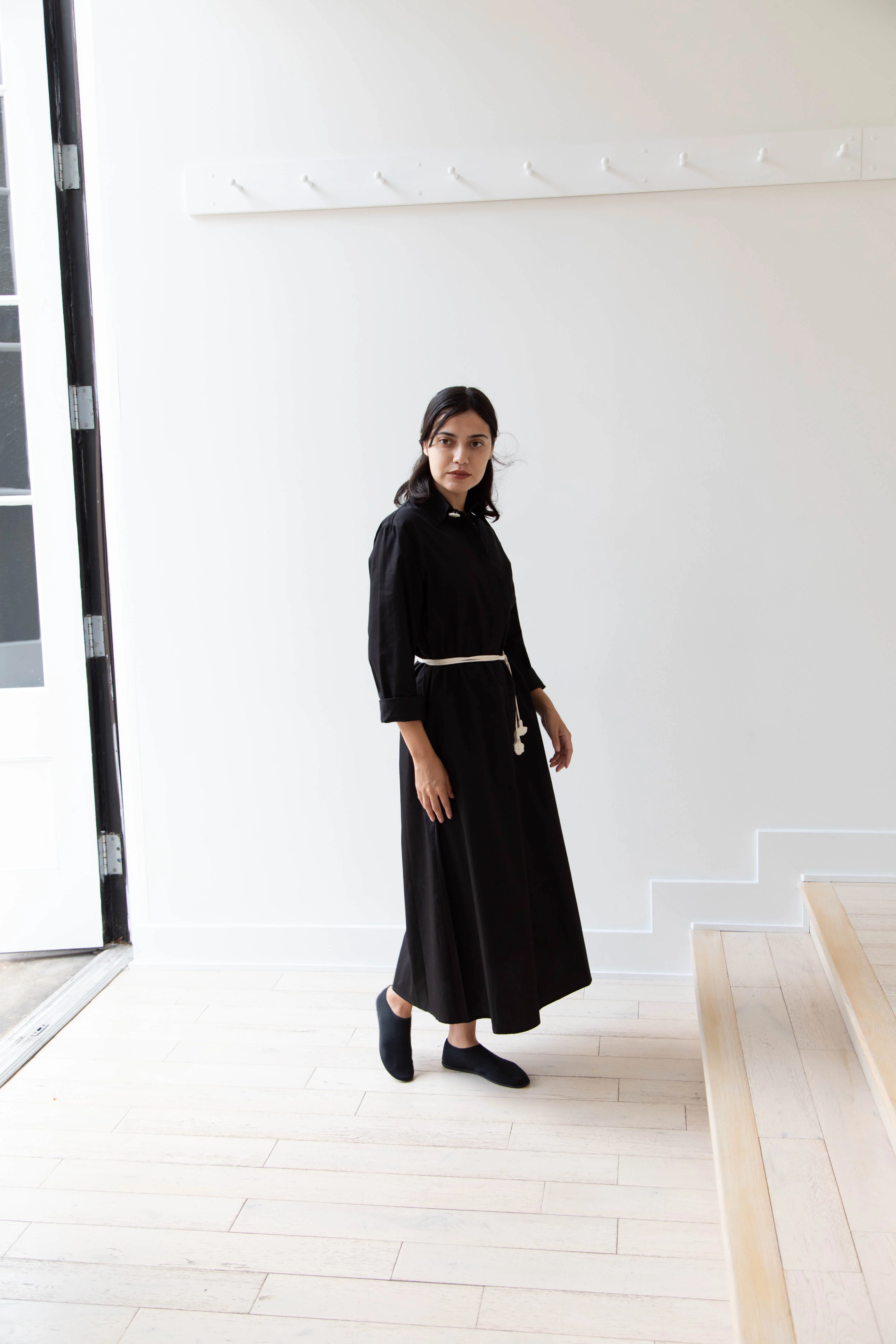 Delegan | Dress With Parcel Button in Black - Image 67