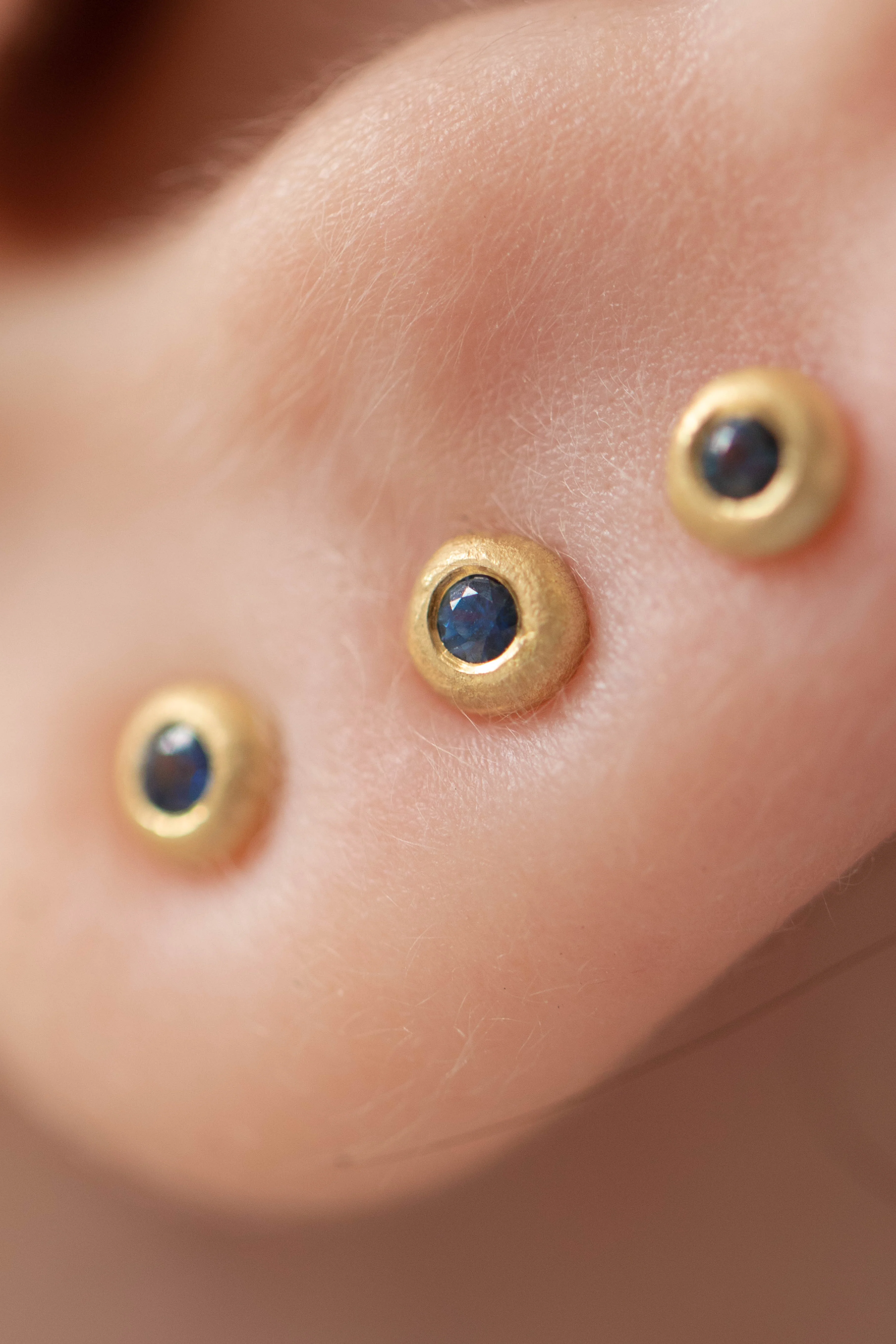 East Camp | Blue Sapphire Dot Studs - Image 5