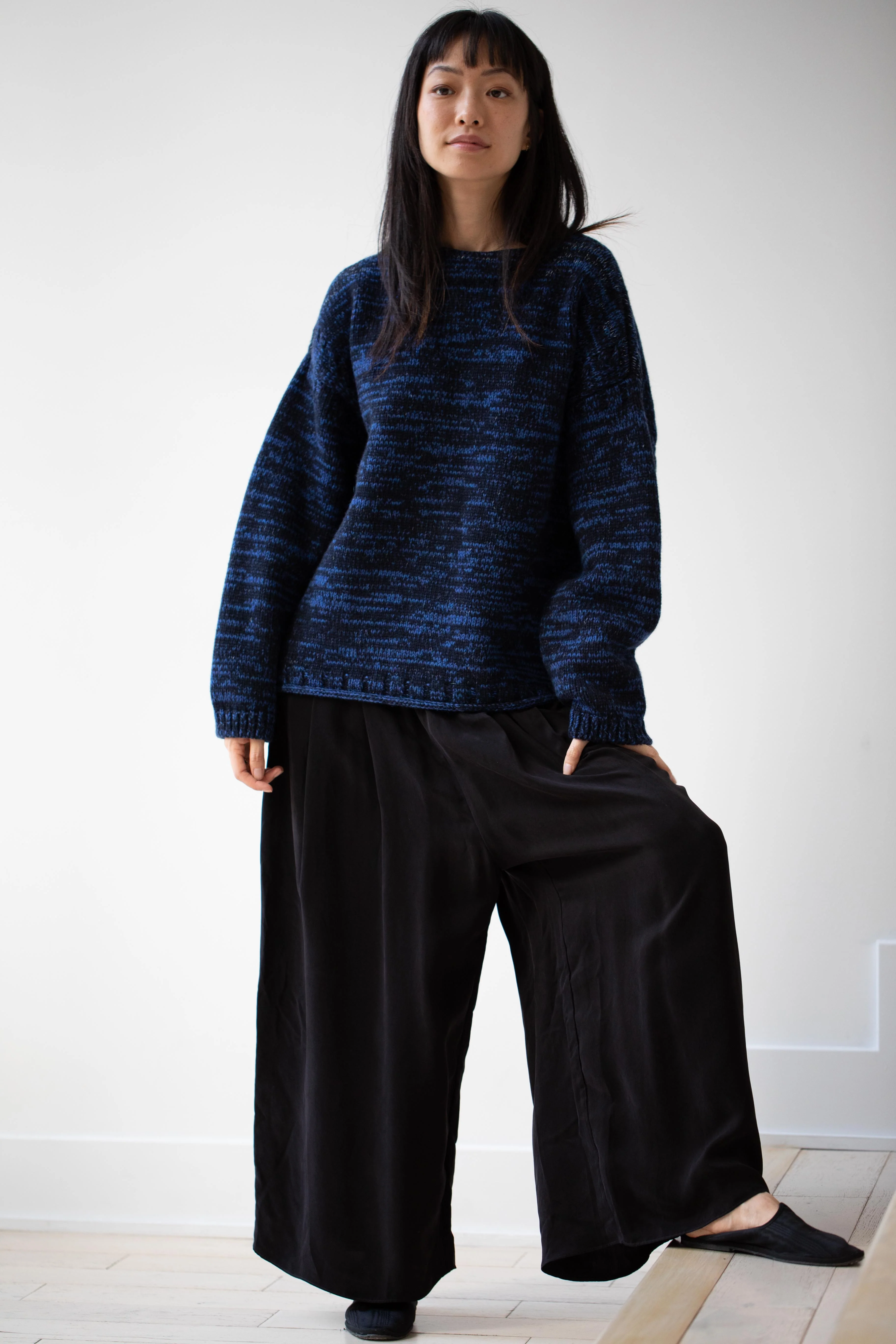 École De Curiosités | Moria Sweater Knitwear in Mazarine Melange - Image 21