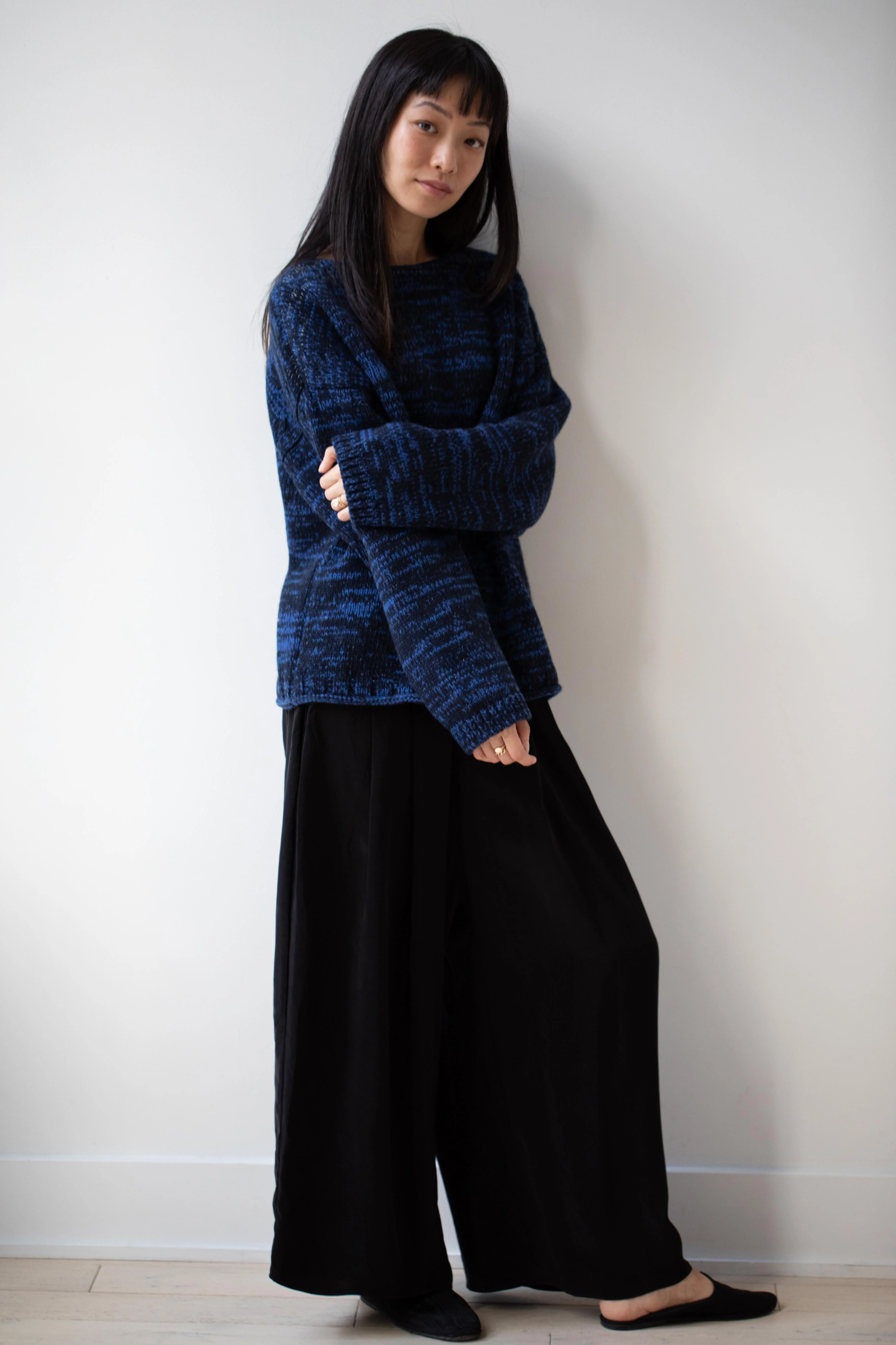 École De Curiosités | Moria Sweater Knitwear in Mazarine Melange - Image 31